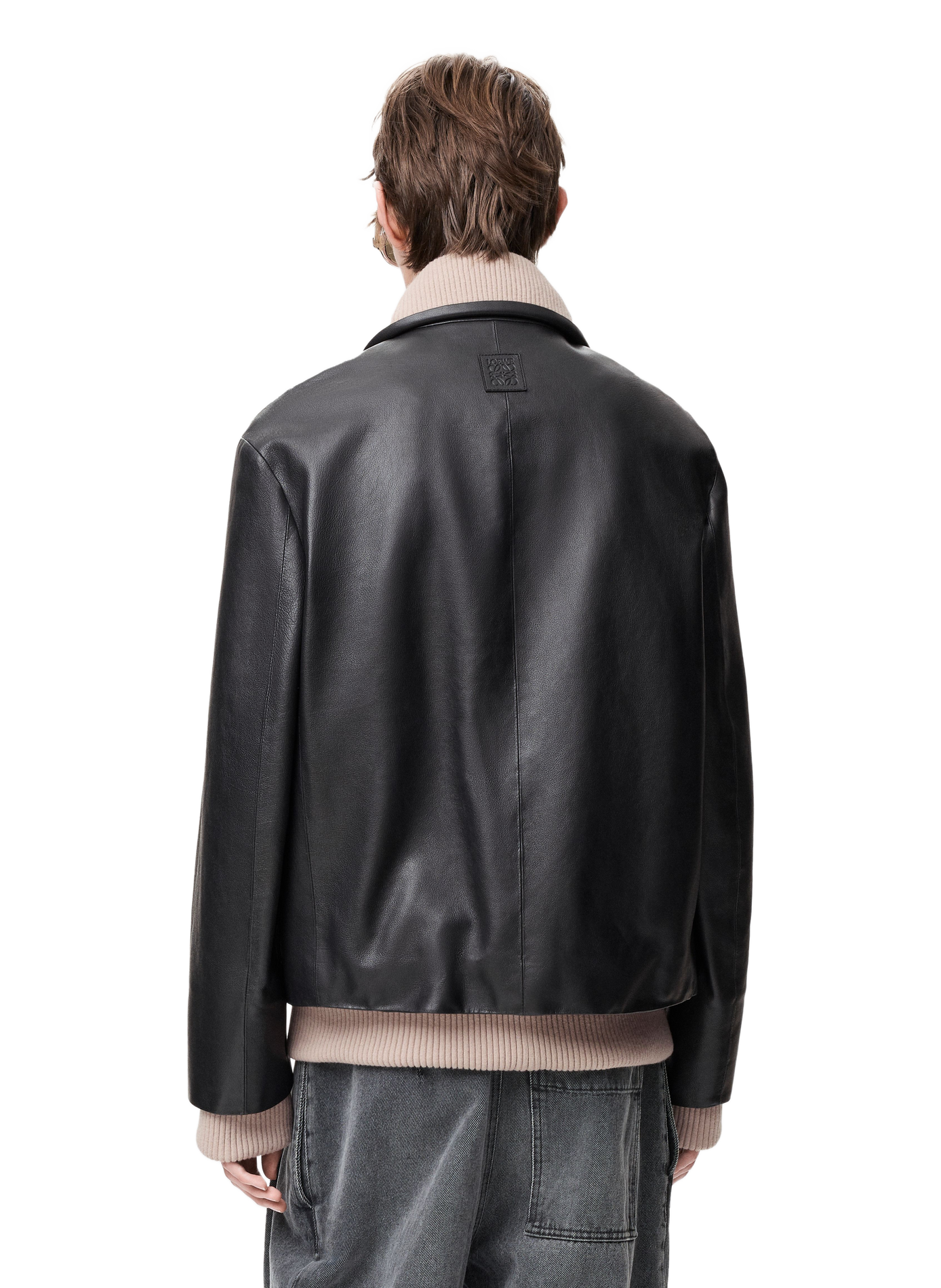 Veste en cuir de buffle nappa LOEWE Noir