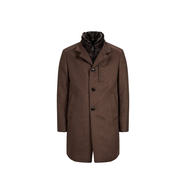 Manteau col montant en laine mélangée Manteau col montant en laine mélangée