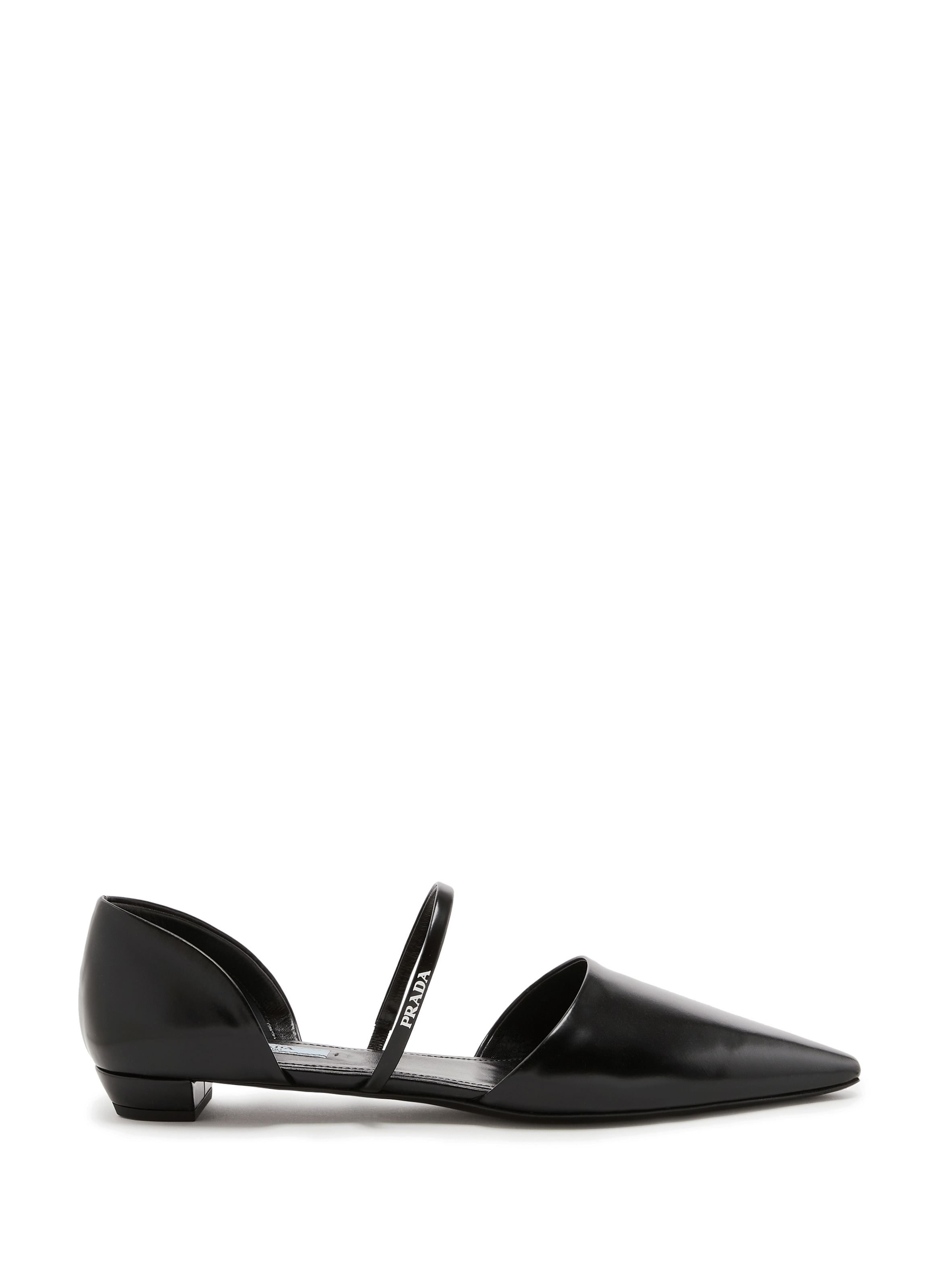 Ballerines en cuir PRADA Noir