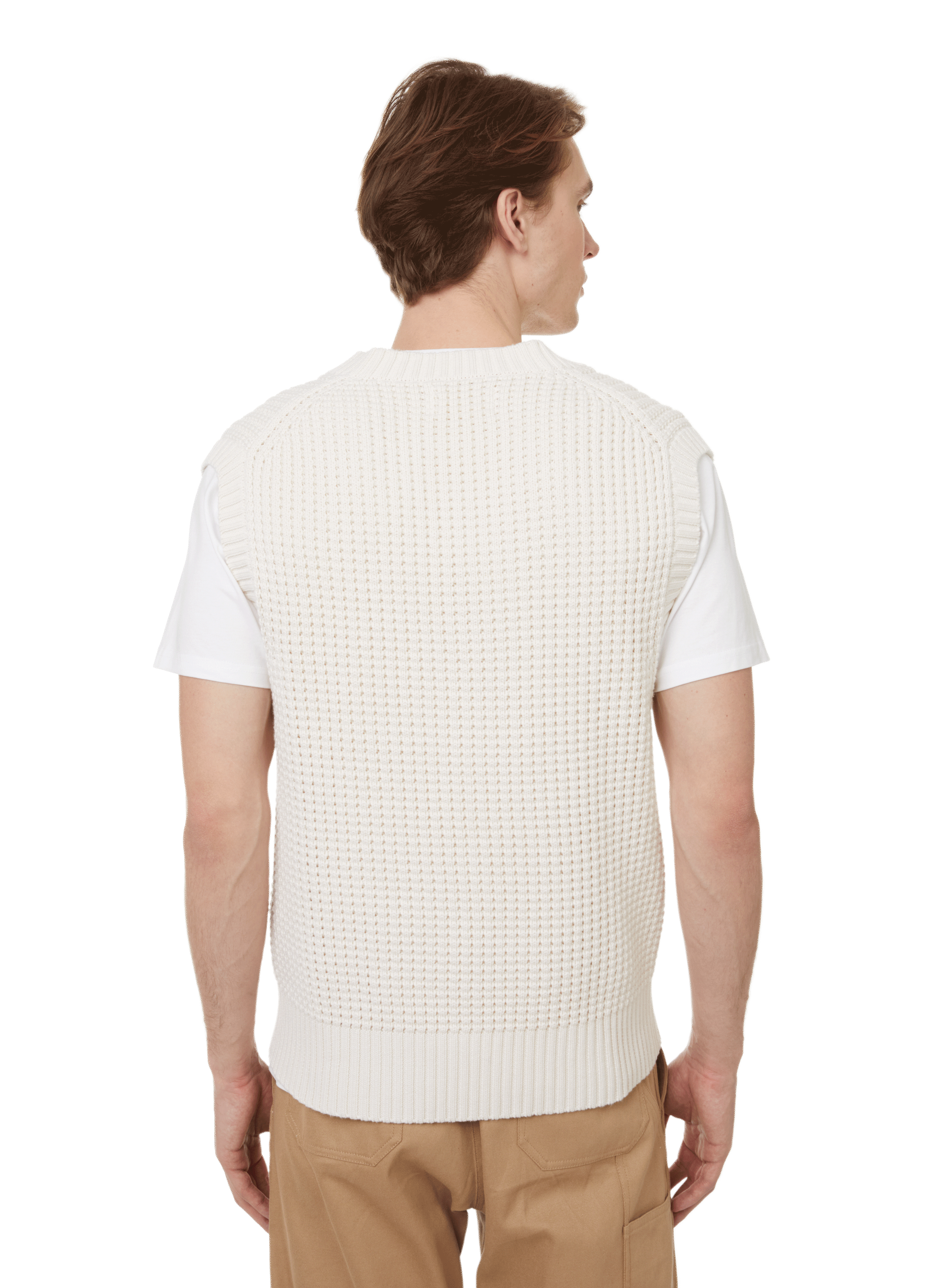 Sleeveless knitted jumper SAISON 1865 Beige