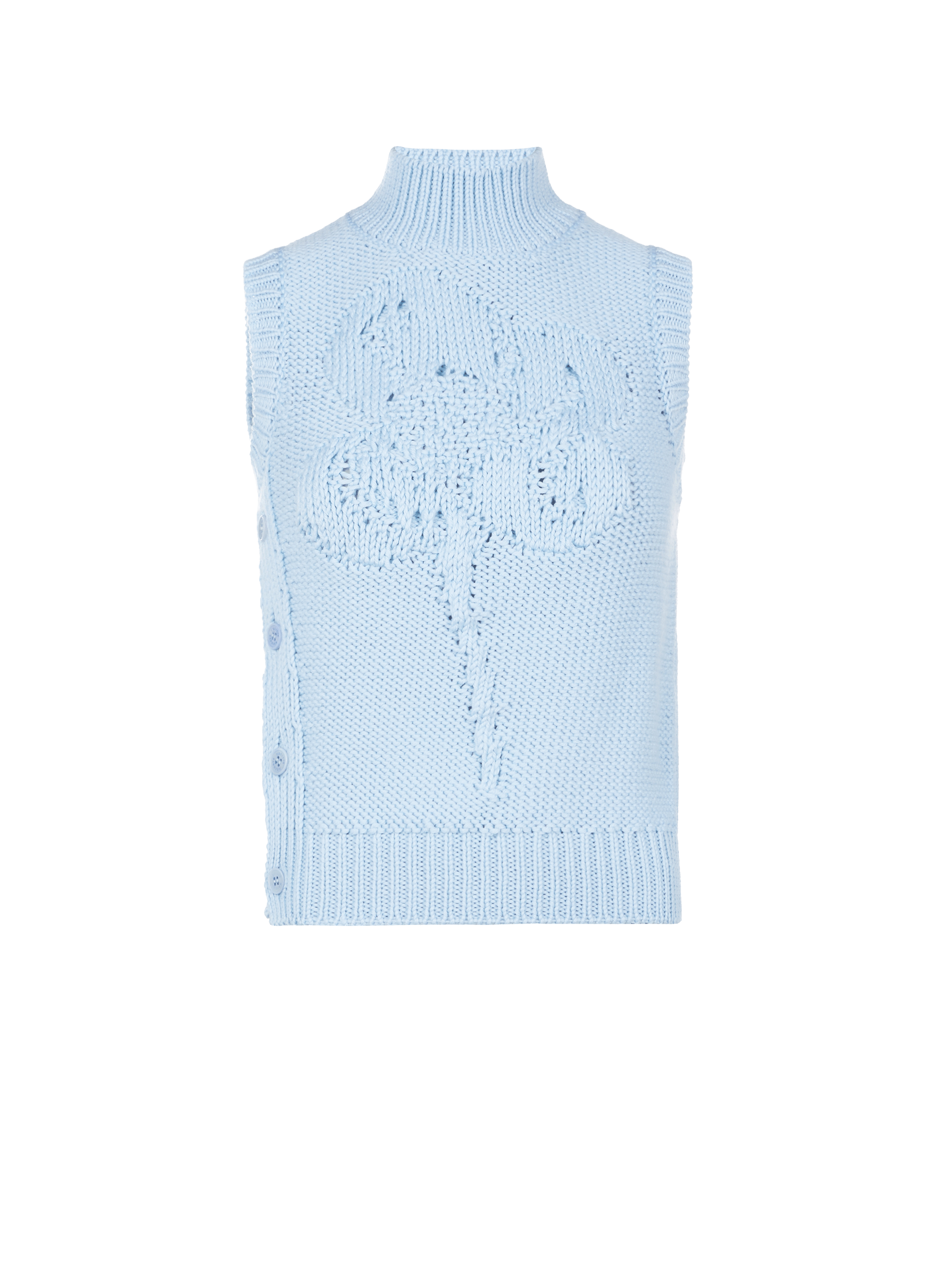 Pull sans manches en laine vierge