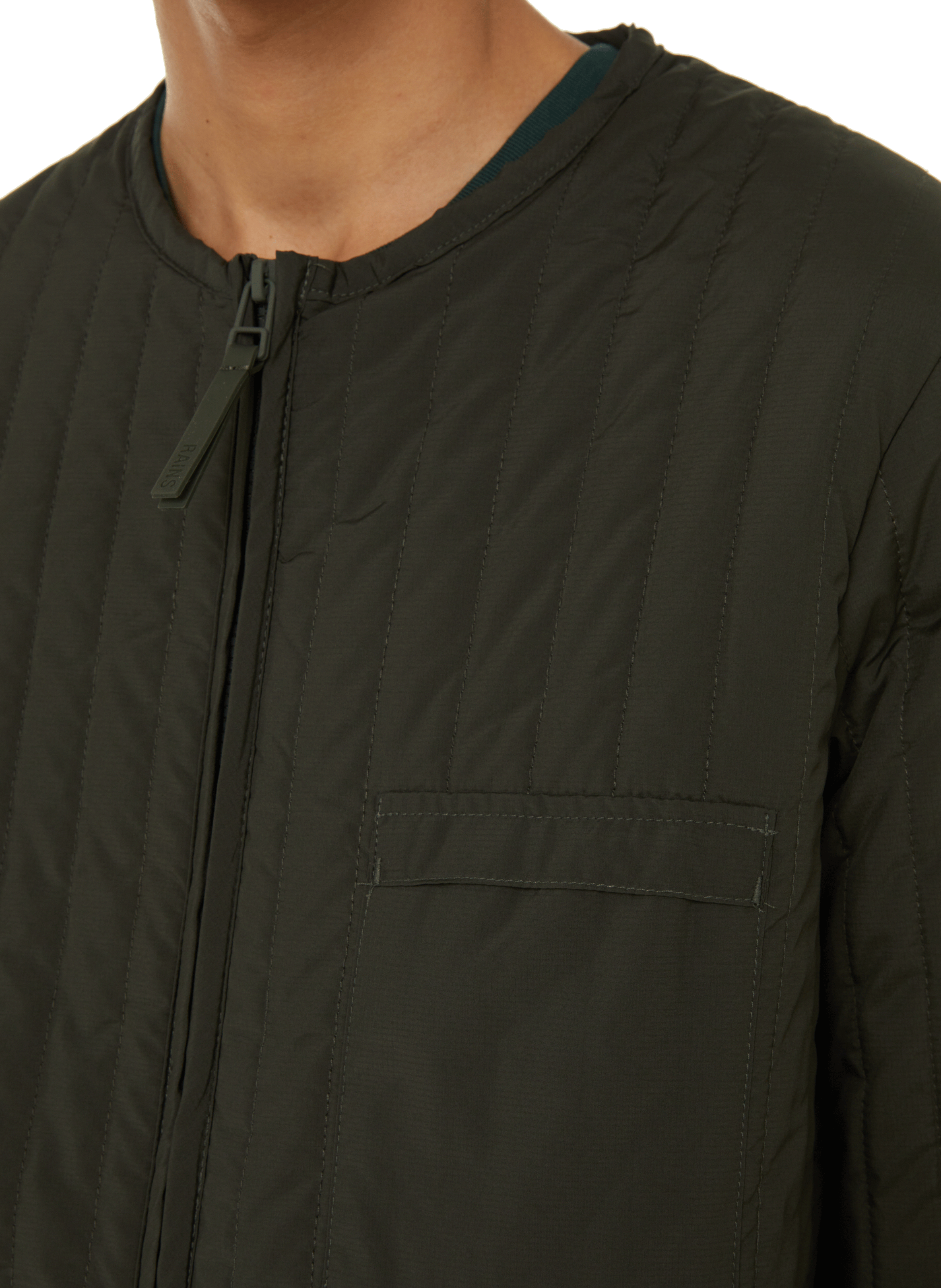 Cropped padded jacket RAINS Green