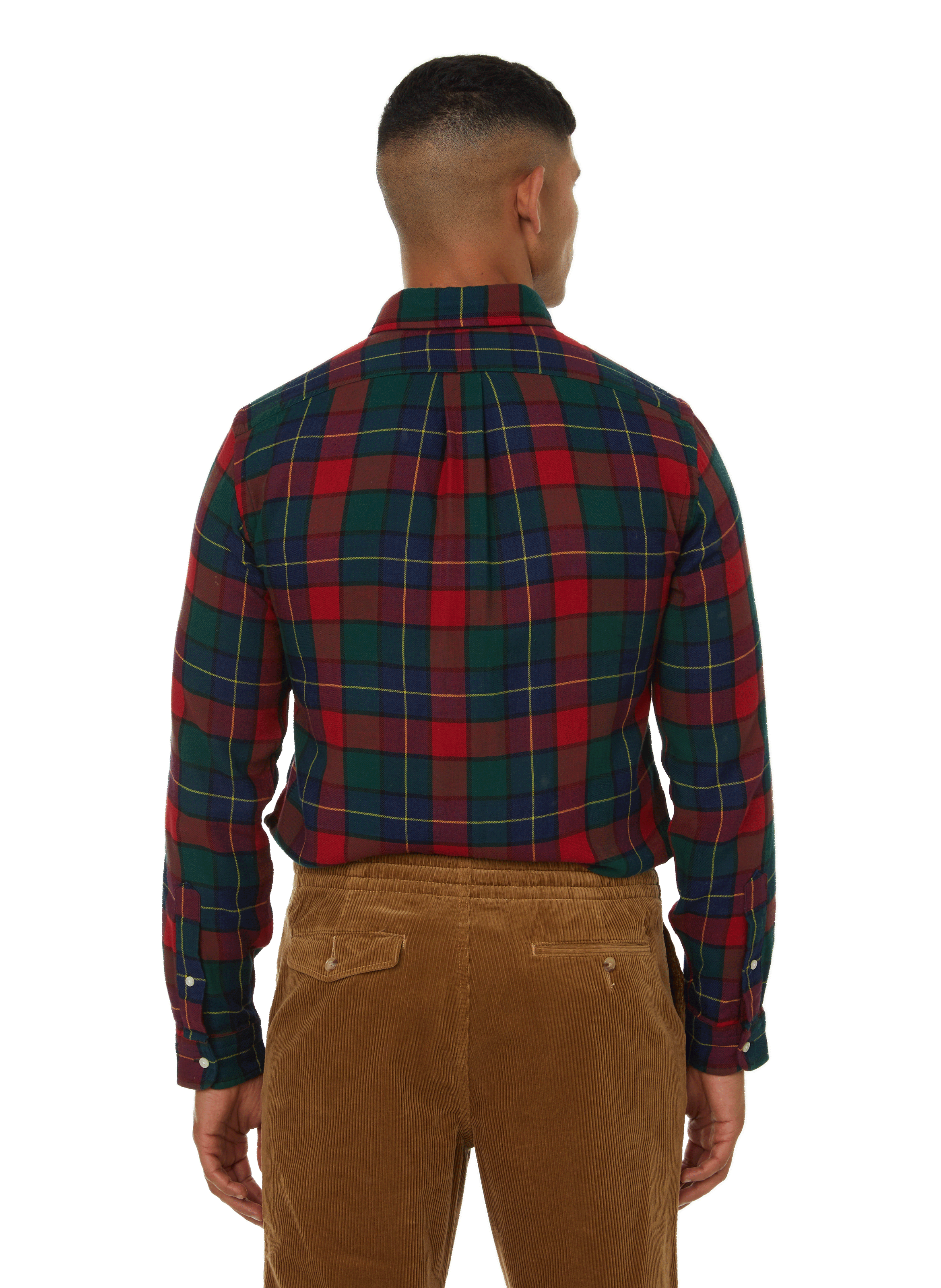 Chemise à carreaux en flanelle de coton POLO RALPH LAUREN Vert