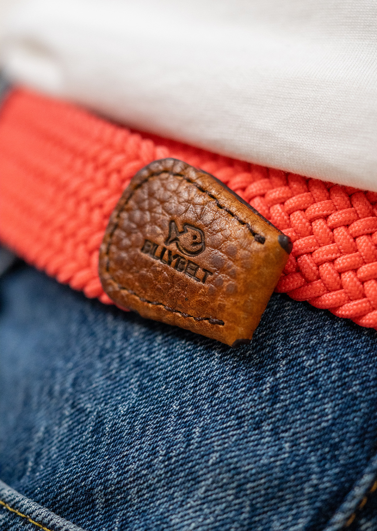 Ceinture tressée élastique unie BILLYBELT Orange