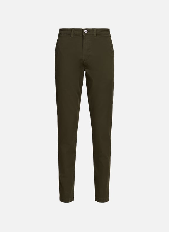 Slim organic cotton blend trousers Green by SELECTED SELECTED Slim organic cotton blend trousers Green