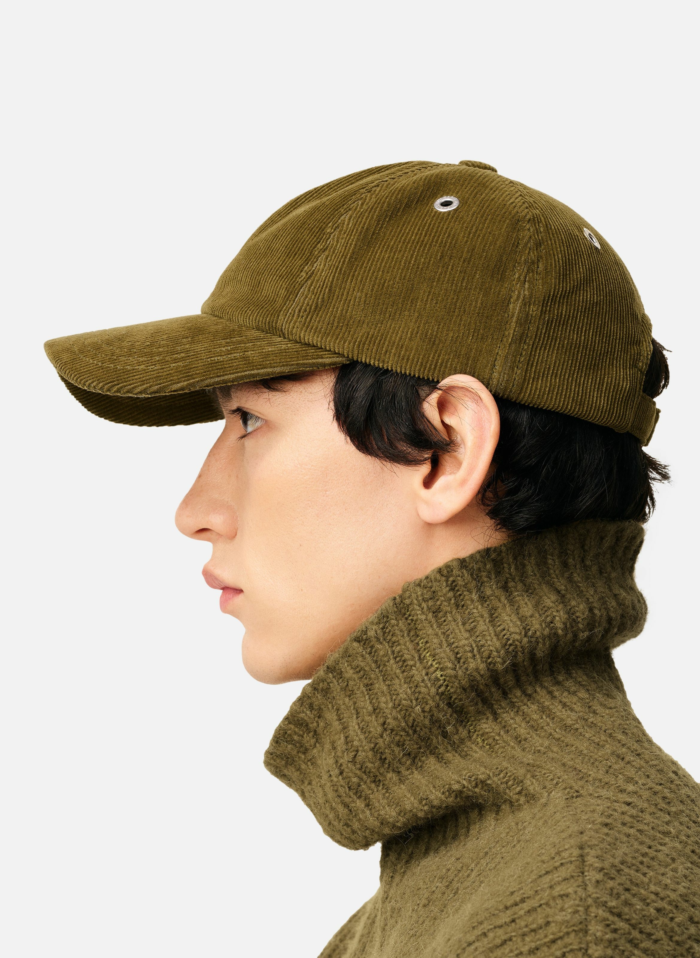 Casquette broderie ami de coeur velours en coton unisexe AMI PARIS Vert