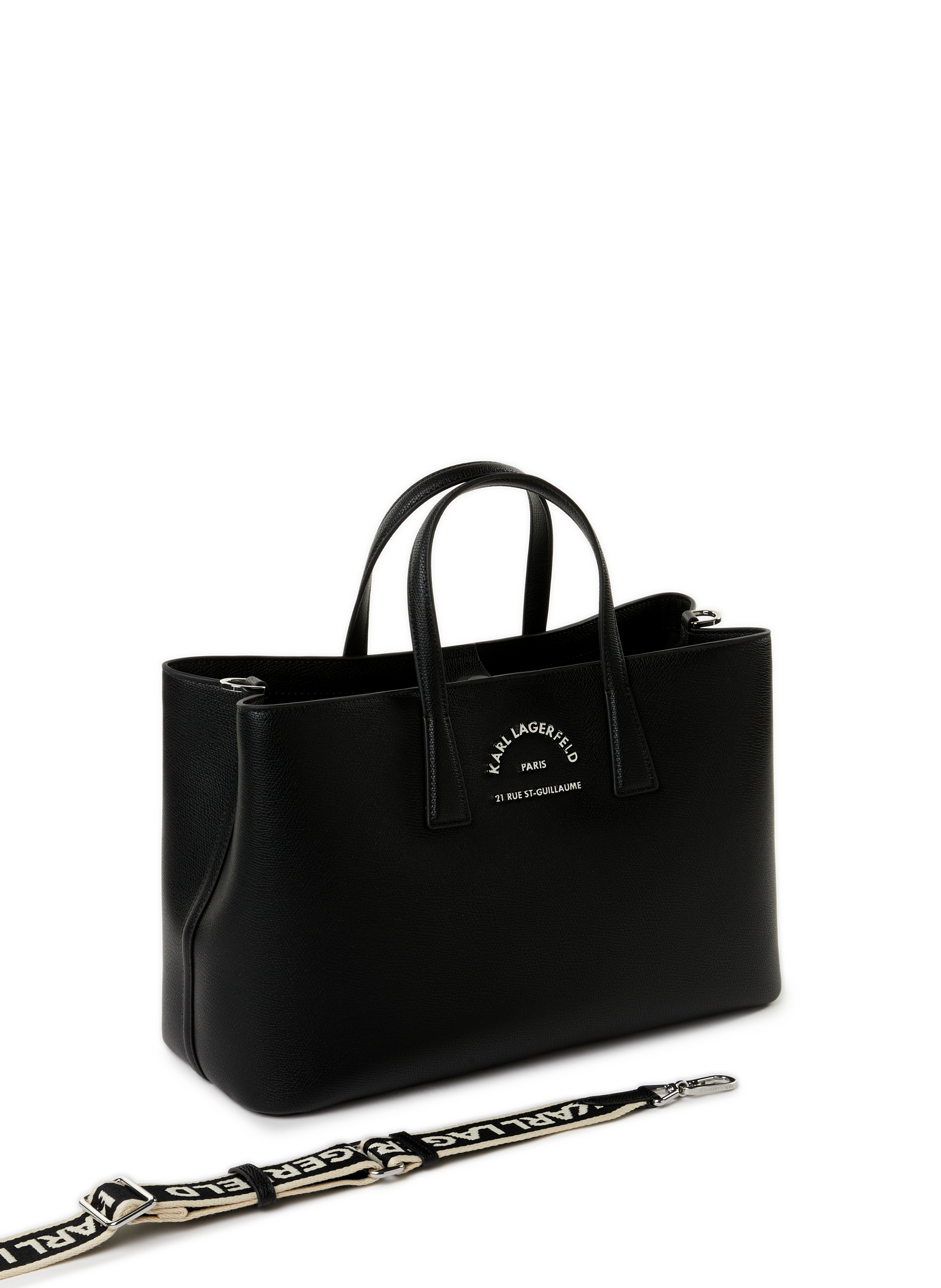 Metal tote bag KARL LAGERFELD Black