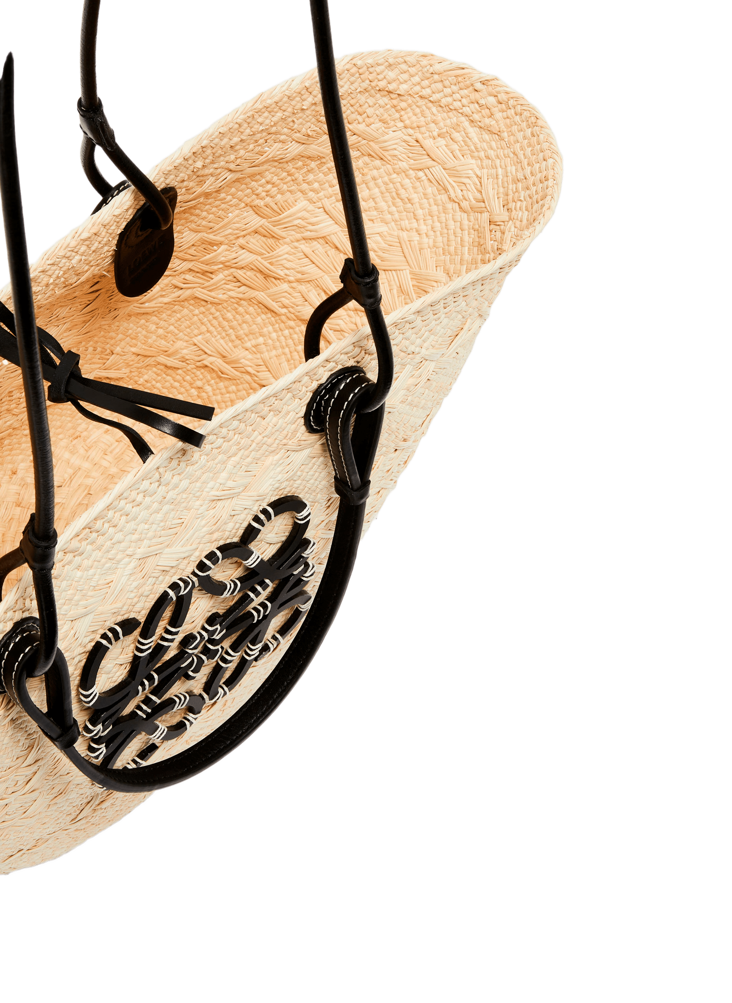 Medium Anagram basket in Iraca palm and leather  LOEWE Beige