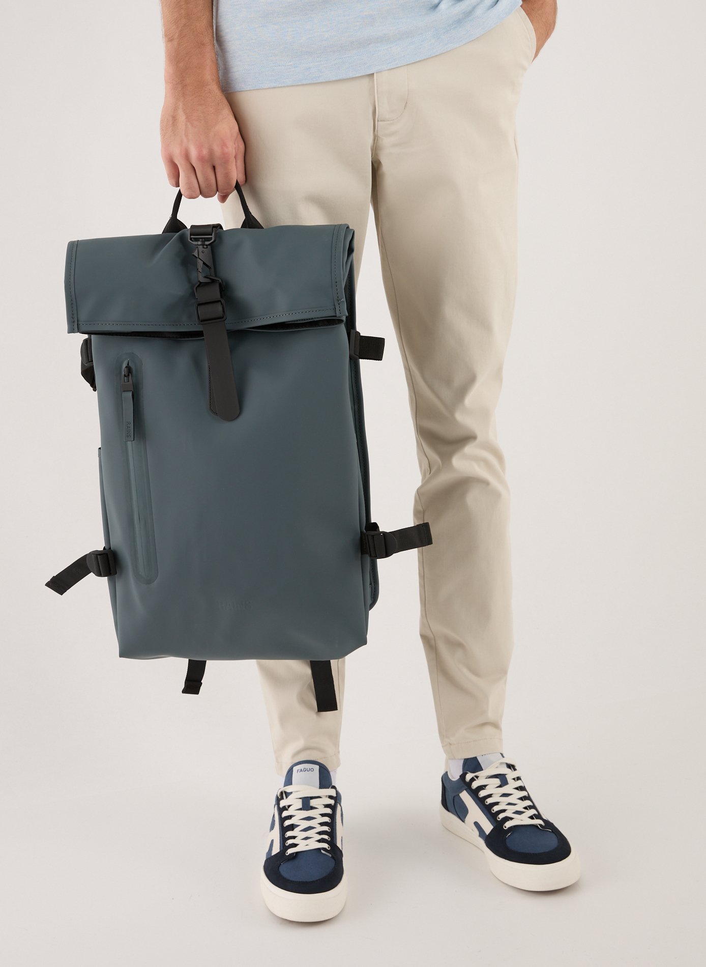 Sac à dos Rolltop Rucksack Large RAINS Bleu