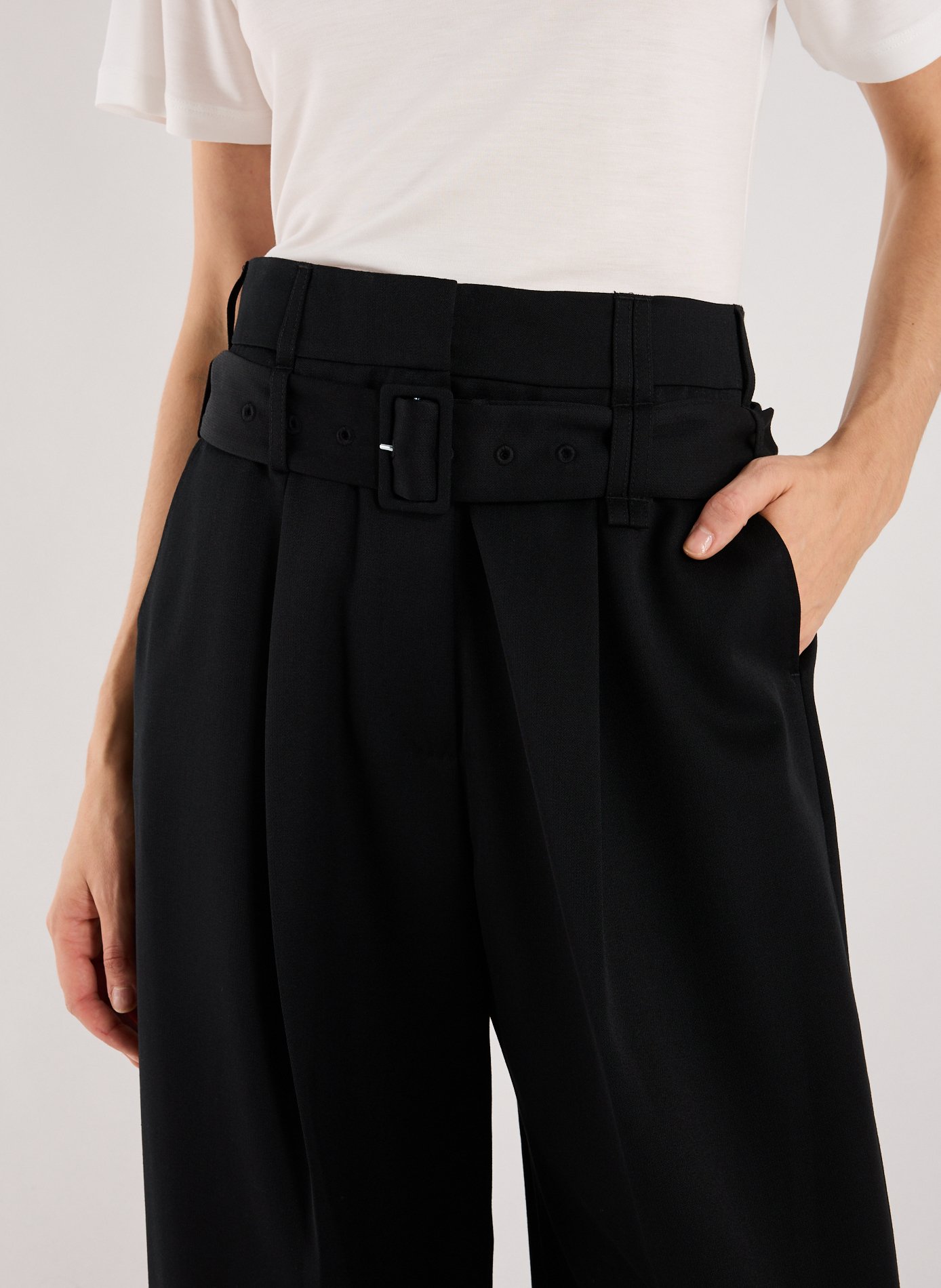 Wide-leg wool blend trousers  SIMONE ROCHA Black