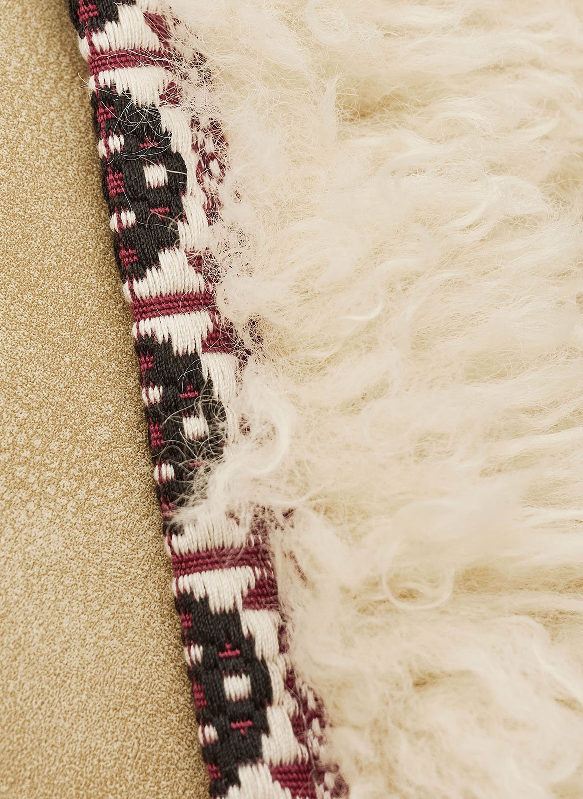 Veste courte en fausse fourrure bouclée celton BA&SH Beige