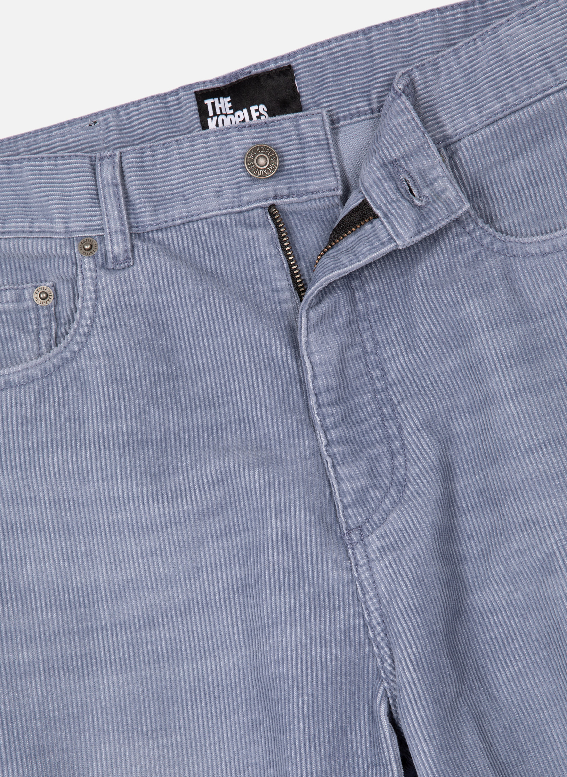 Jean droit en velours côtelé THE KOOPLES Bleu