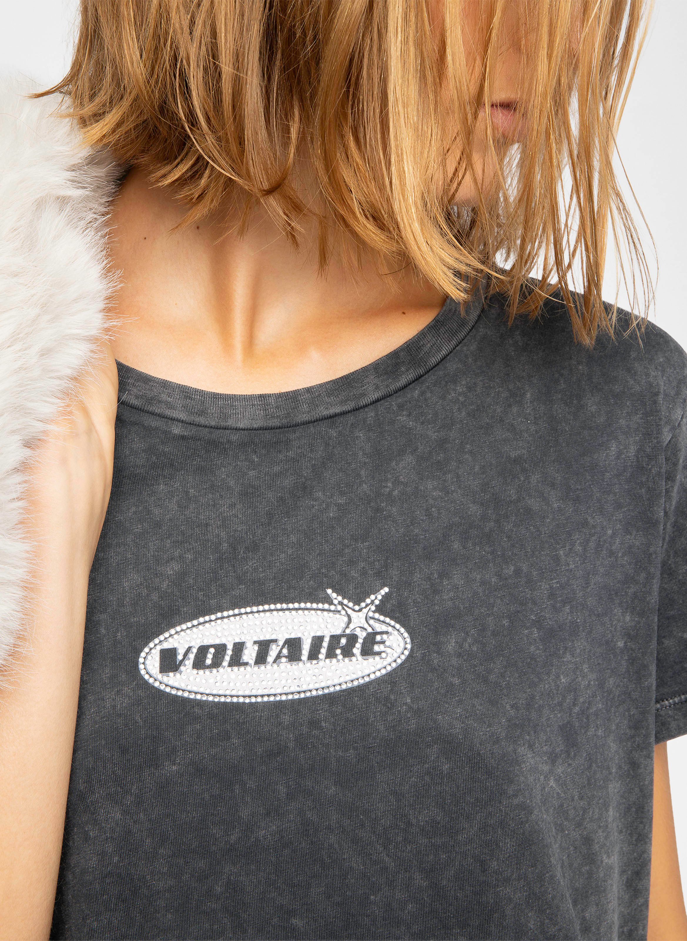 Tee-shirt col rond en coton alys ZADIG&VOLTAIRE Noir