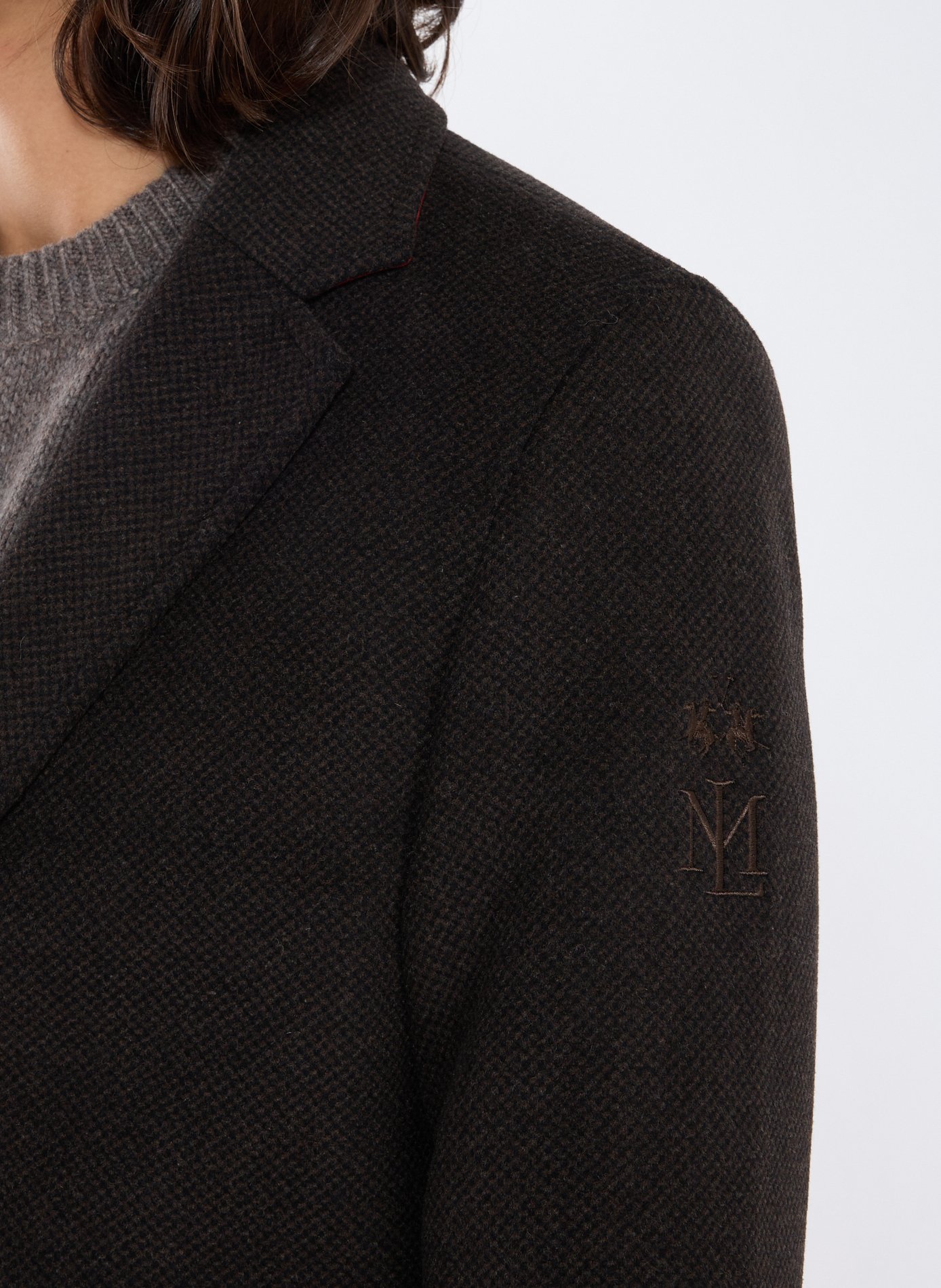 Long wool-blend coat LA MARTINA Multicolour