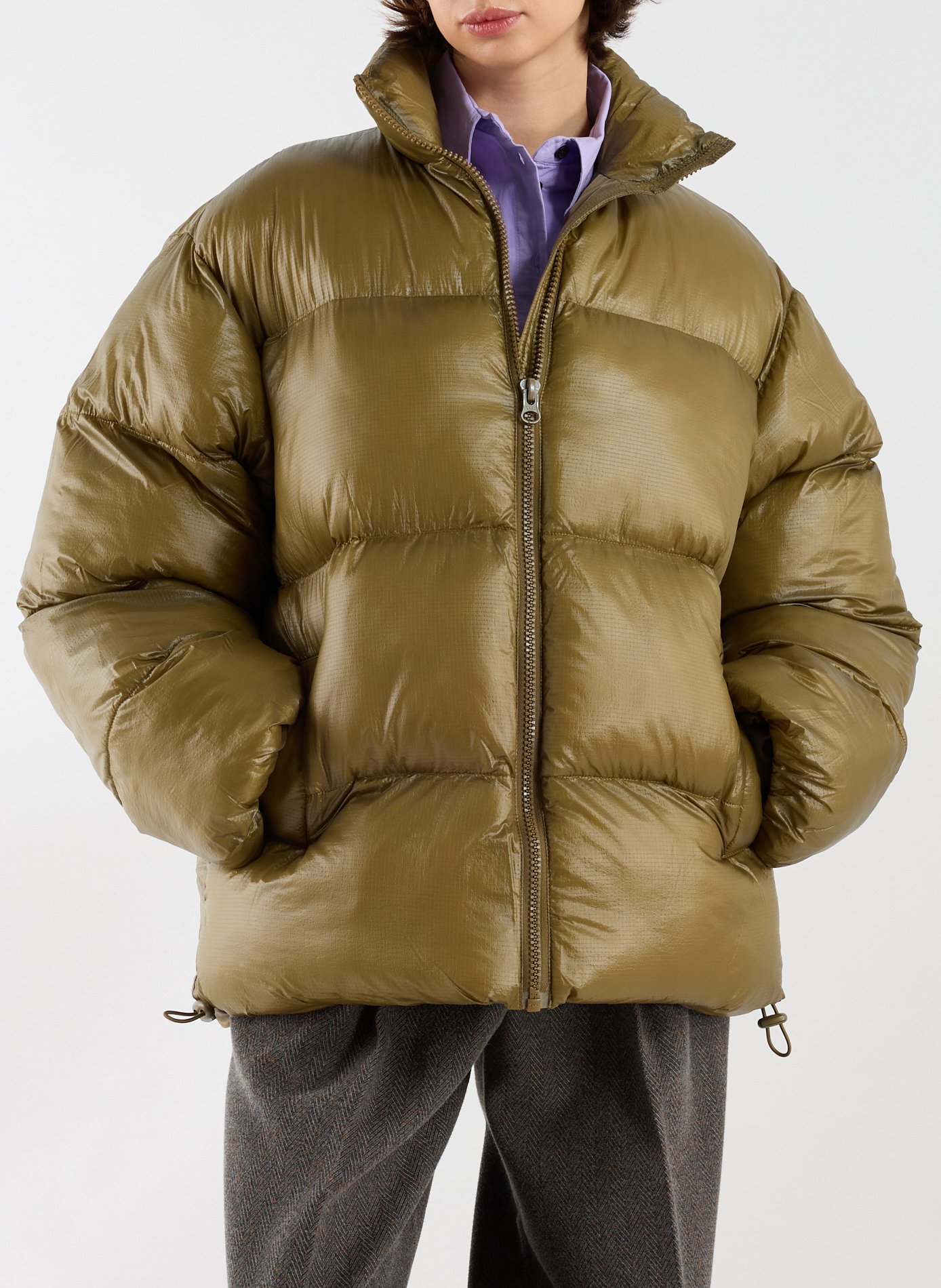 Doudoune droite TOPSHOP Kaki