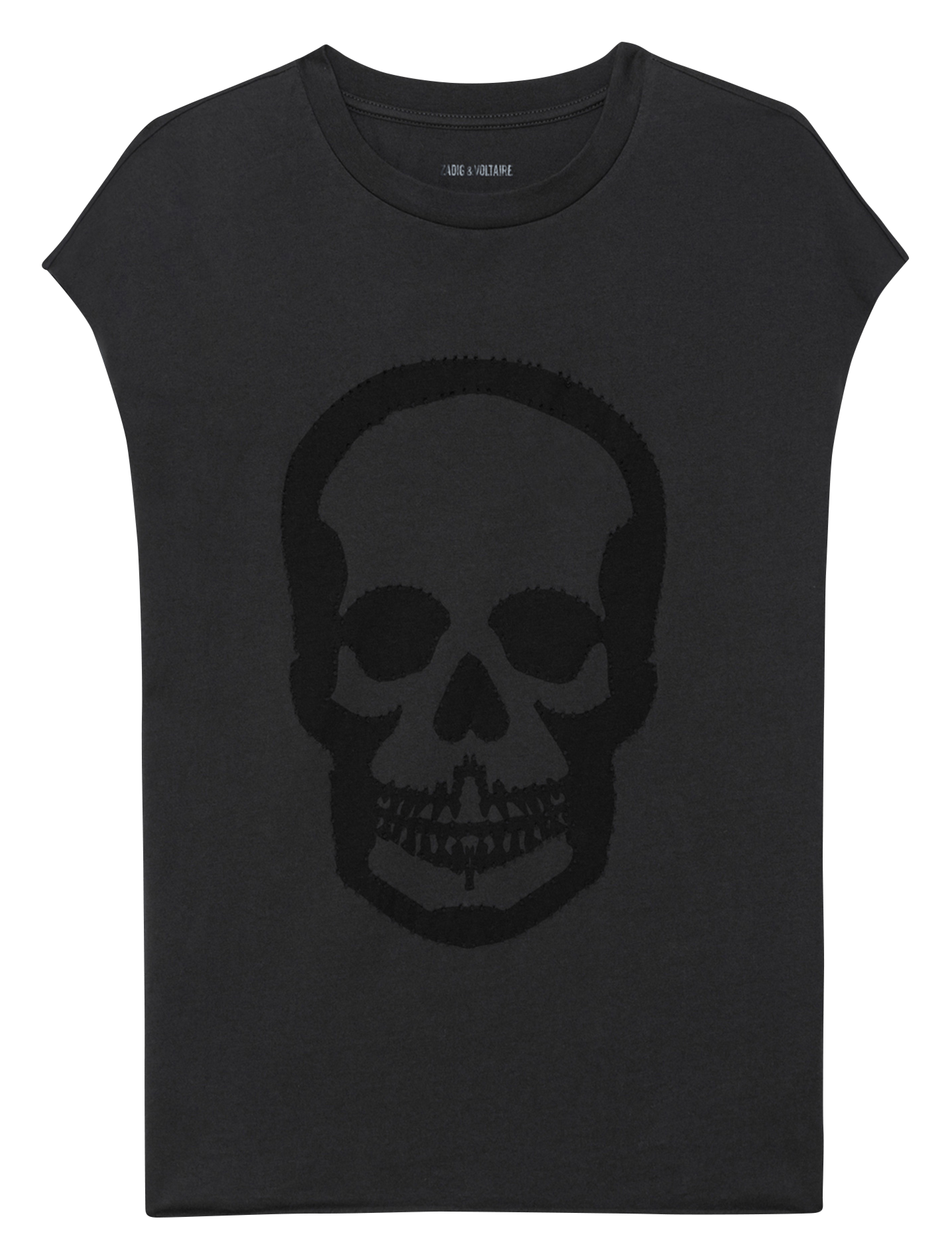 Tee-shirt droit col rond en coton cloe Gris