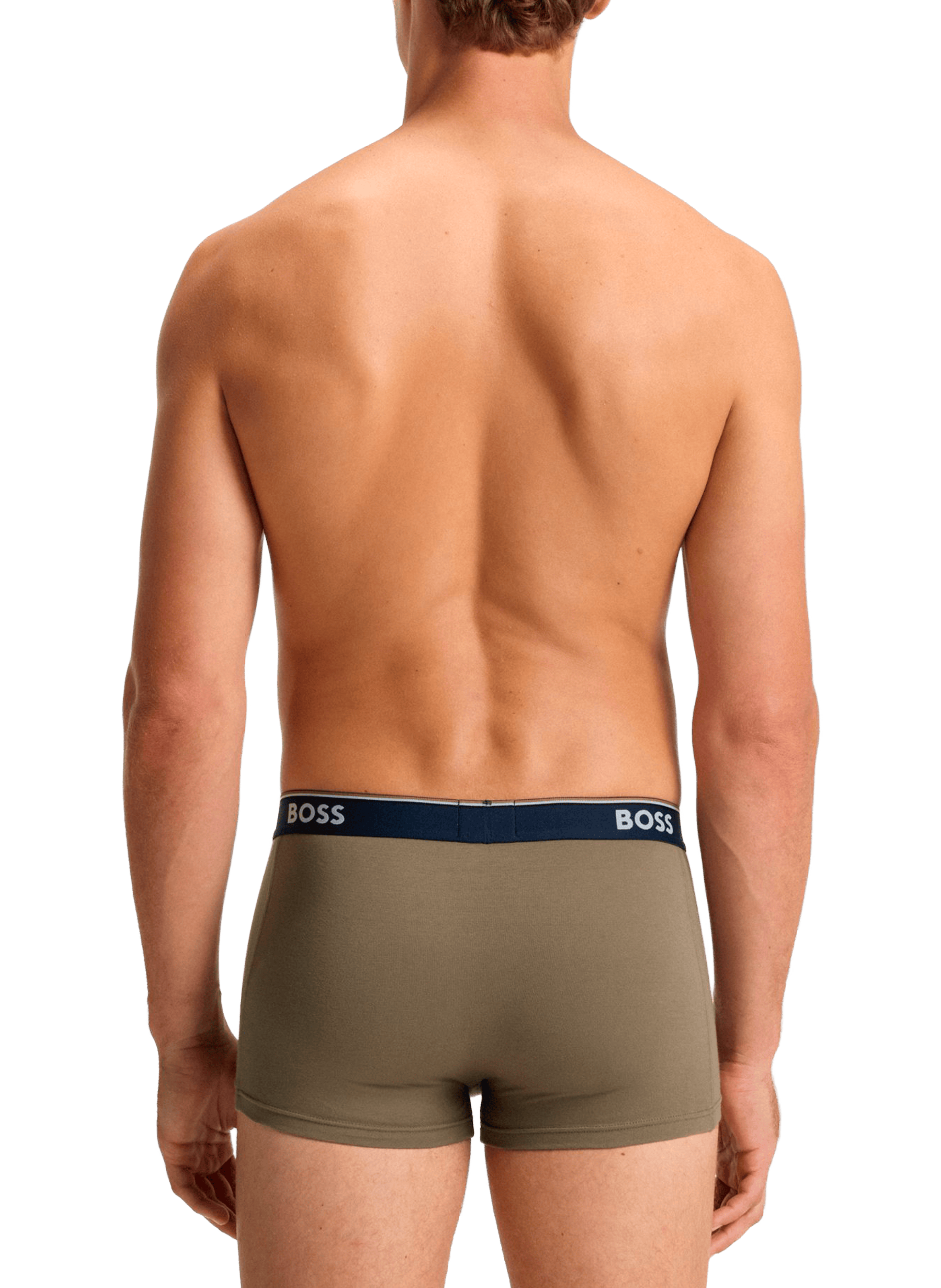 Set of 3 plain boxers in mixed cotton BOSS Multicolour