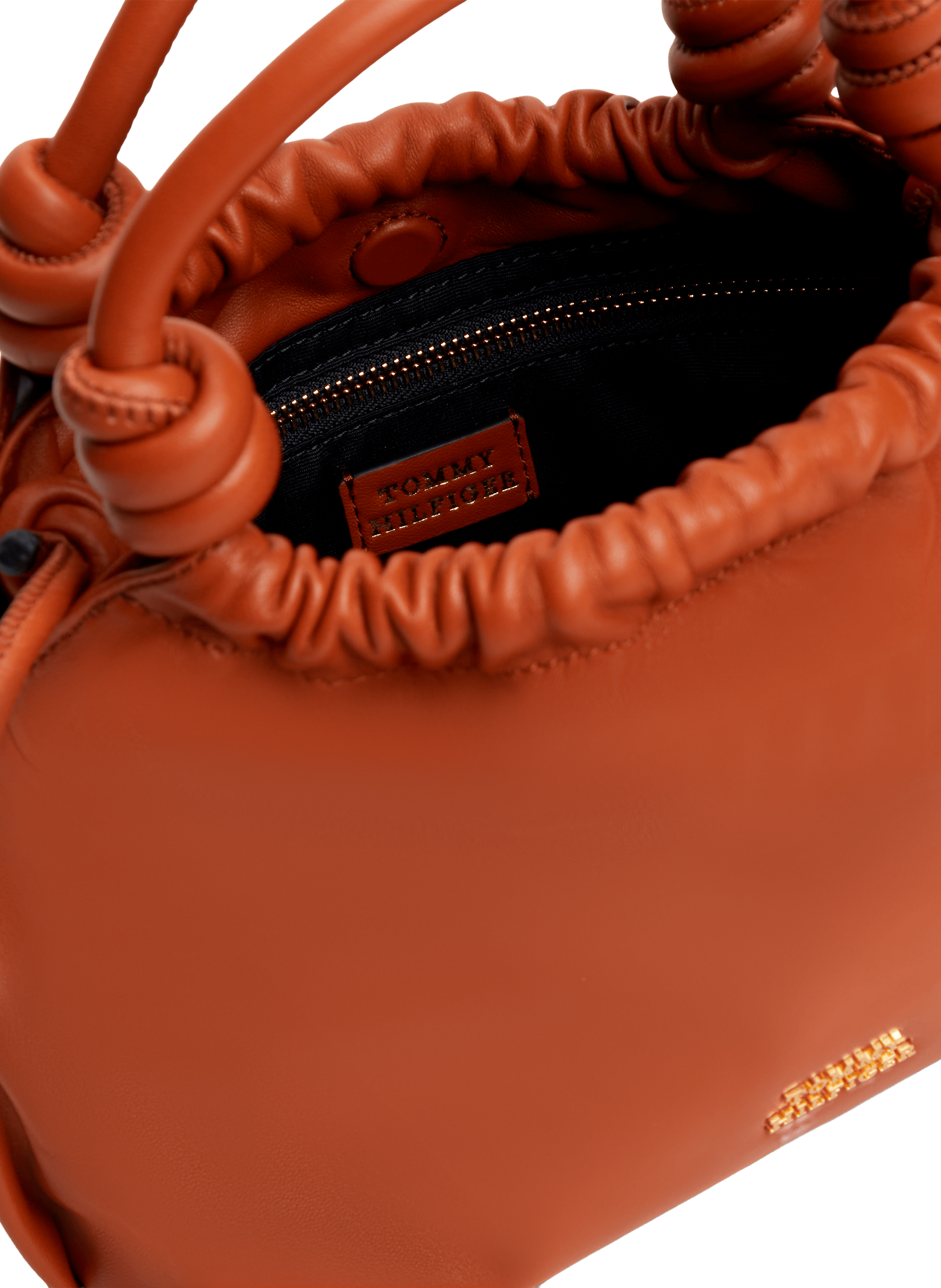 Soft leather shoulder bag TOMMY HILFIGER Brown