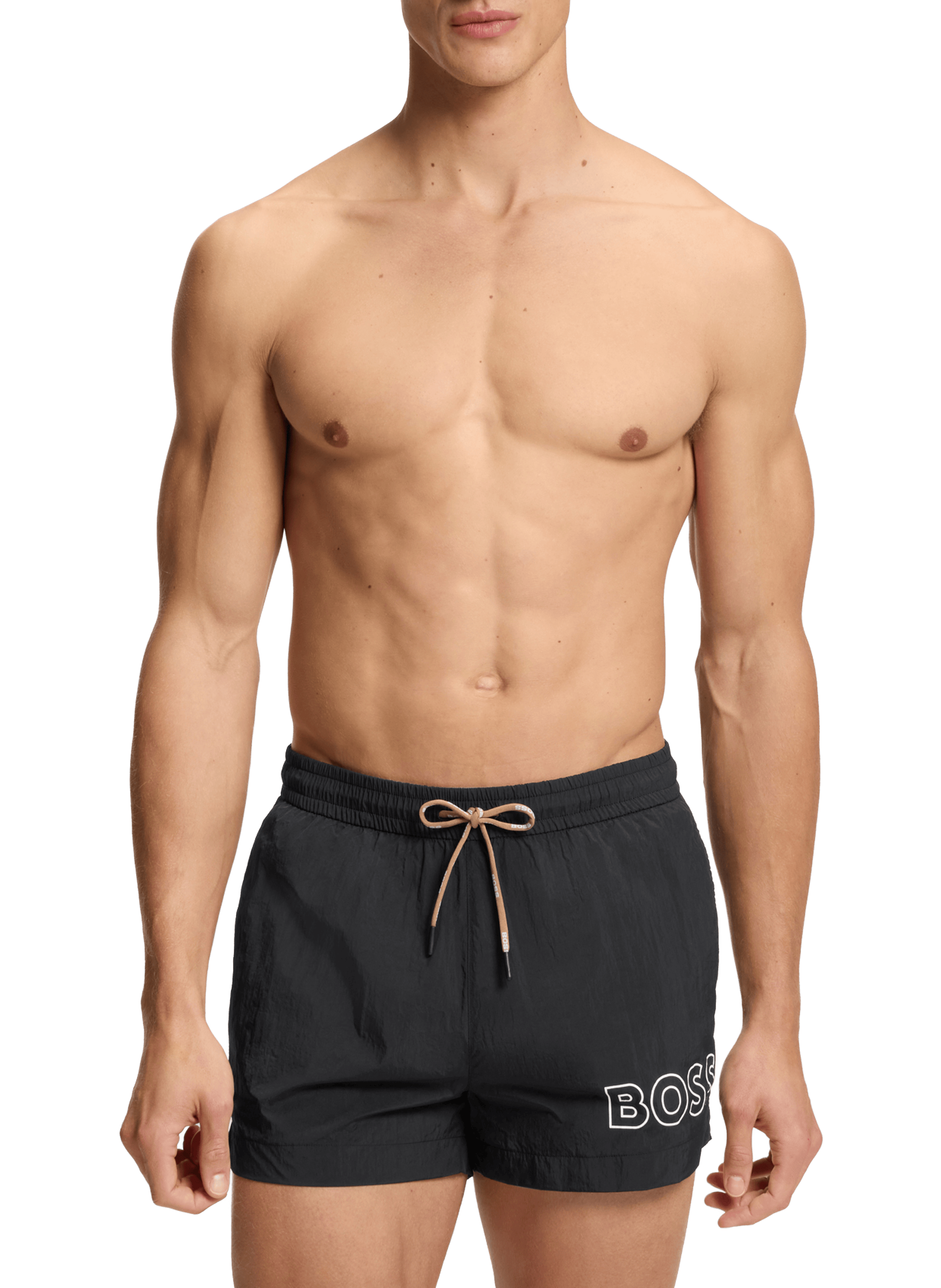 Short de bain à logo HUGO BOSS Noir
