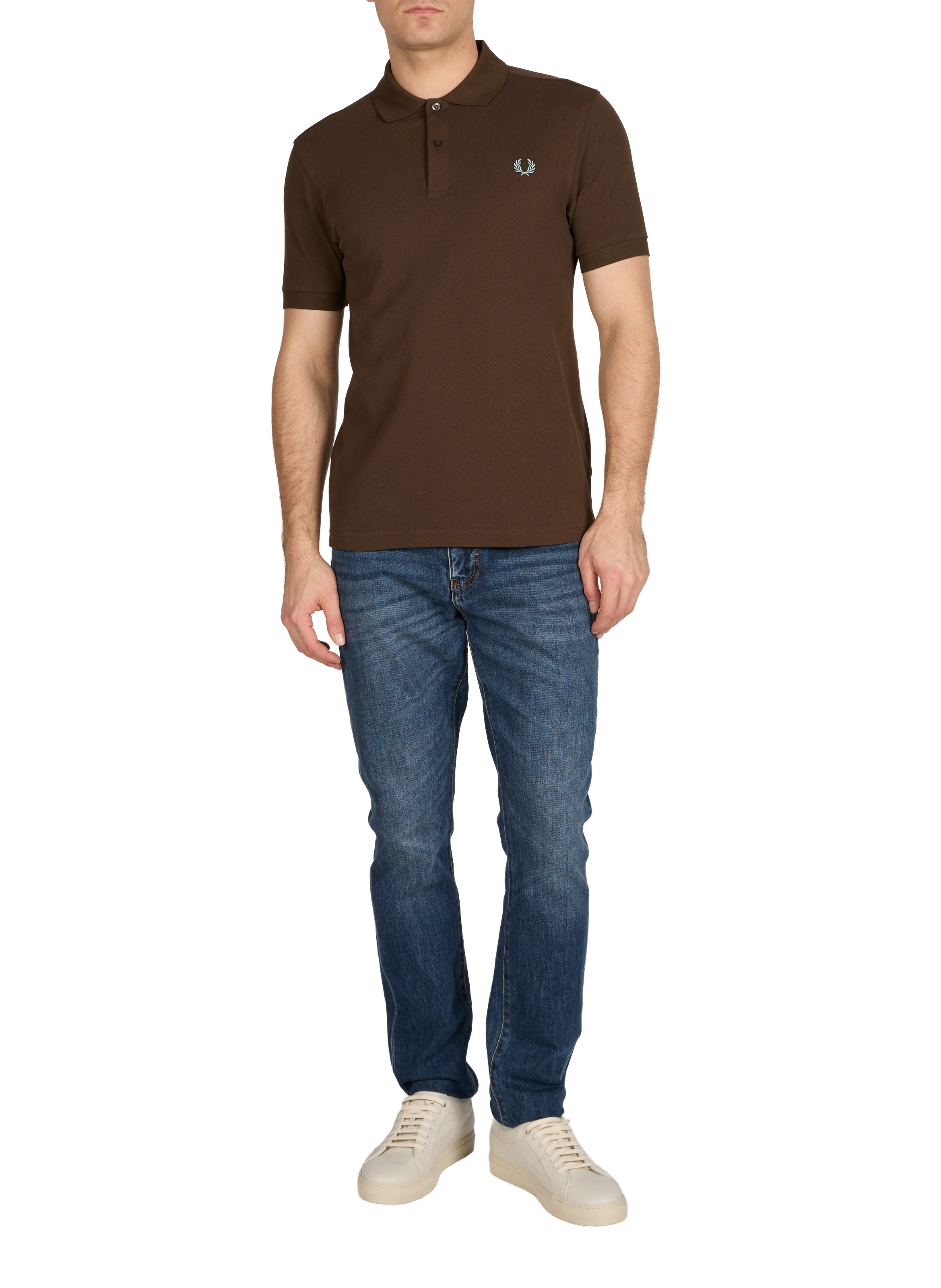 Polo en coton piqué FRED PERRY Marron