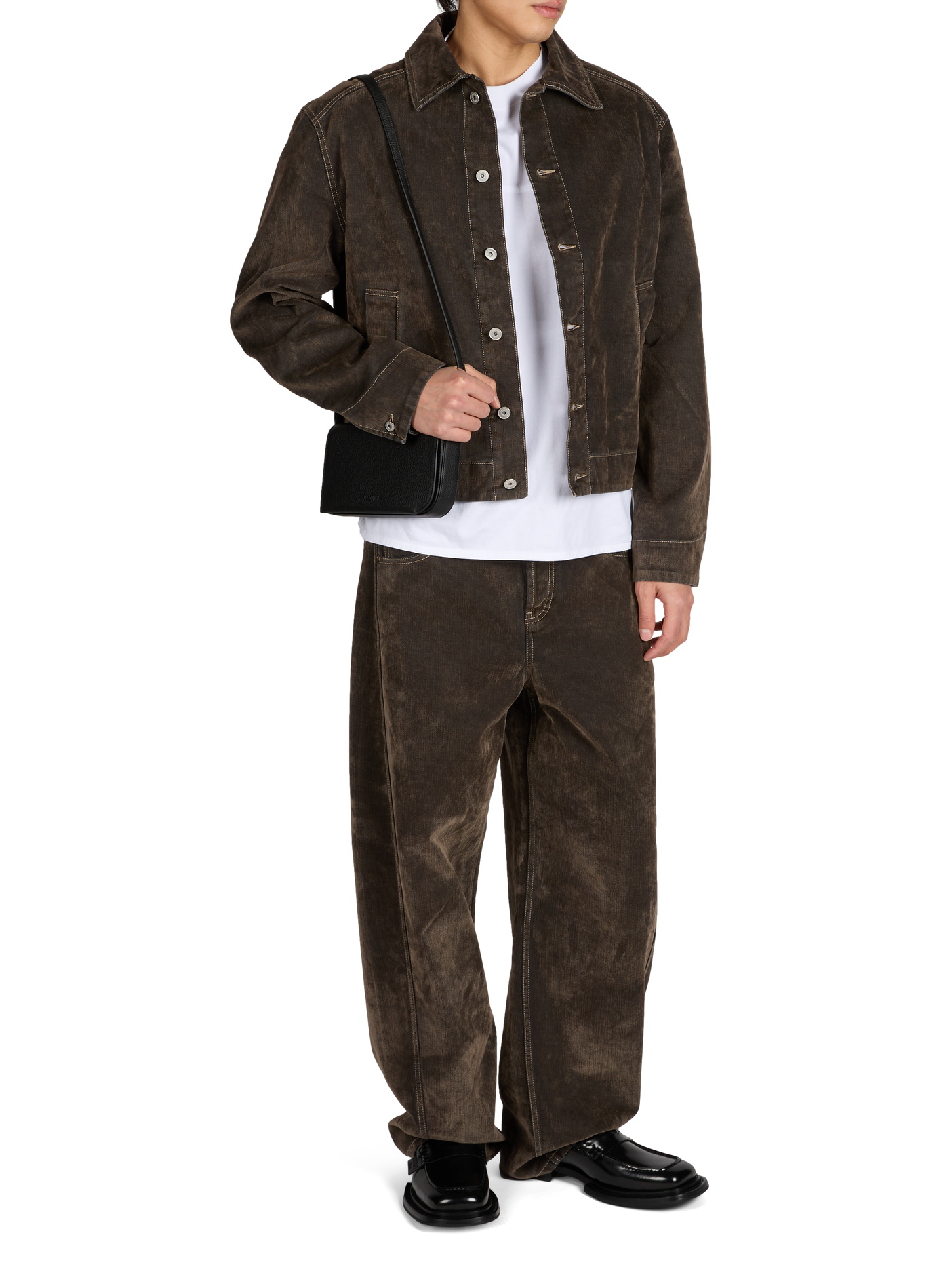 Mirada straight denim cotton jacket JACQUEMUS Brown