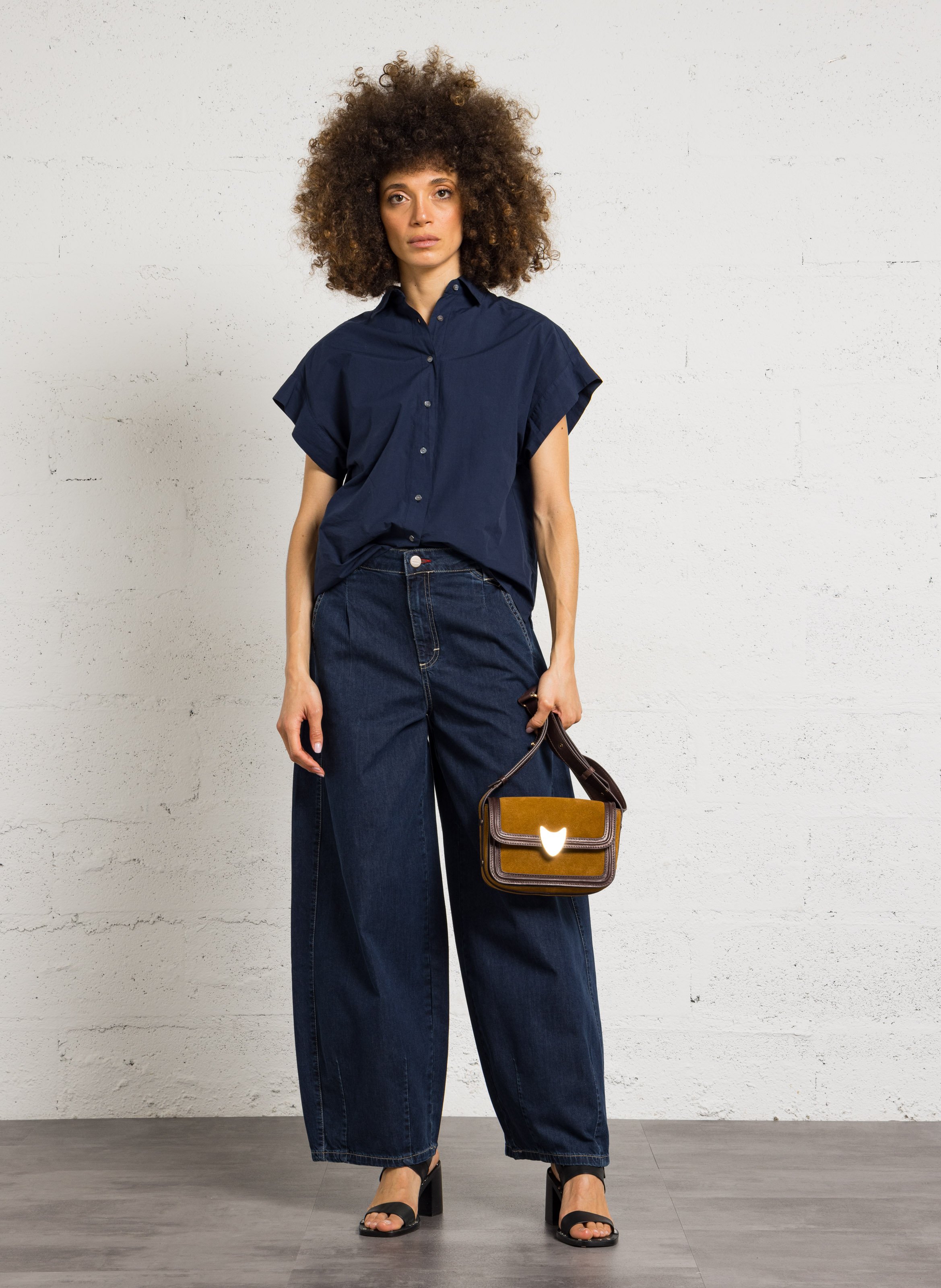 Sac bandoulière en cuir leonard mini MAISON 123 Beige