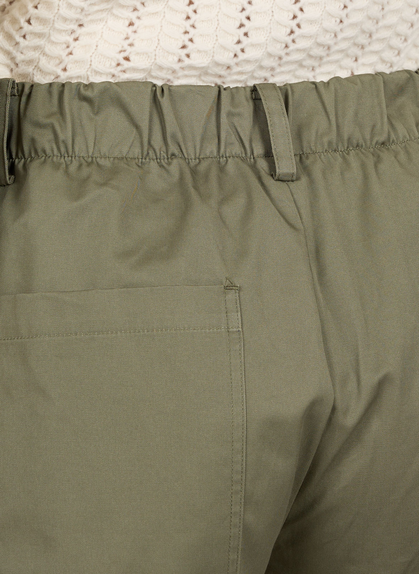 Wide cargo pants with pearl embellishments in cotton BERENICE Khaki