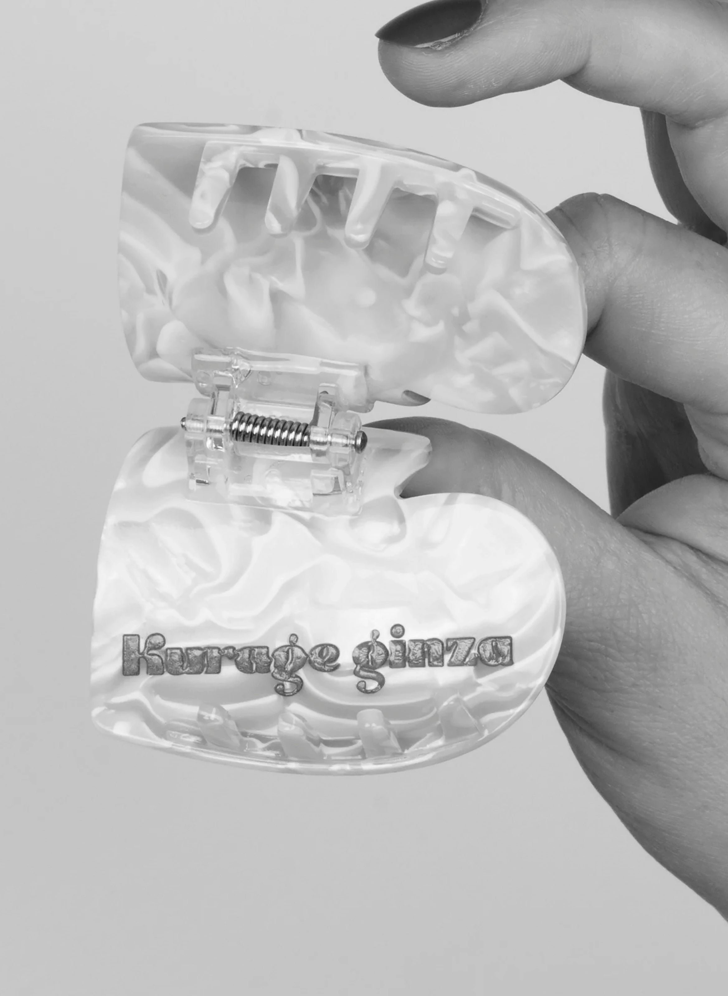 Pince à cheveux fleurette en acétate de cellulose KURAGE GINZA Violet