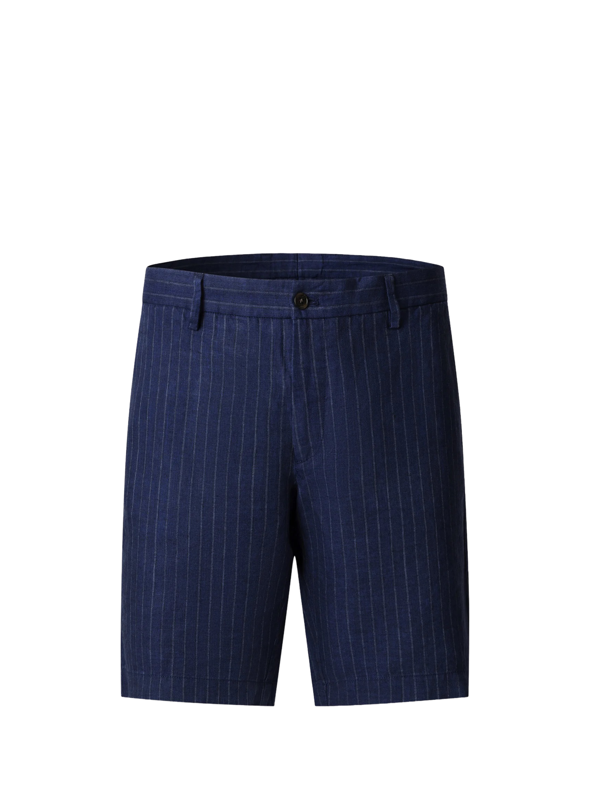 Short droit rayé en lin HACKETT Bleu