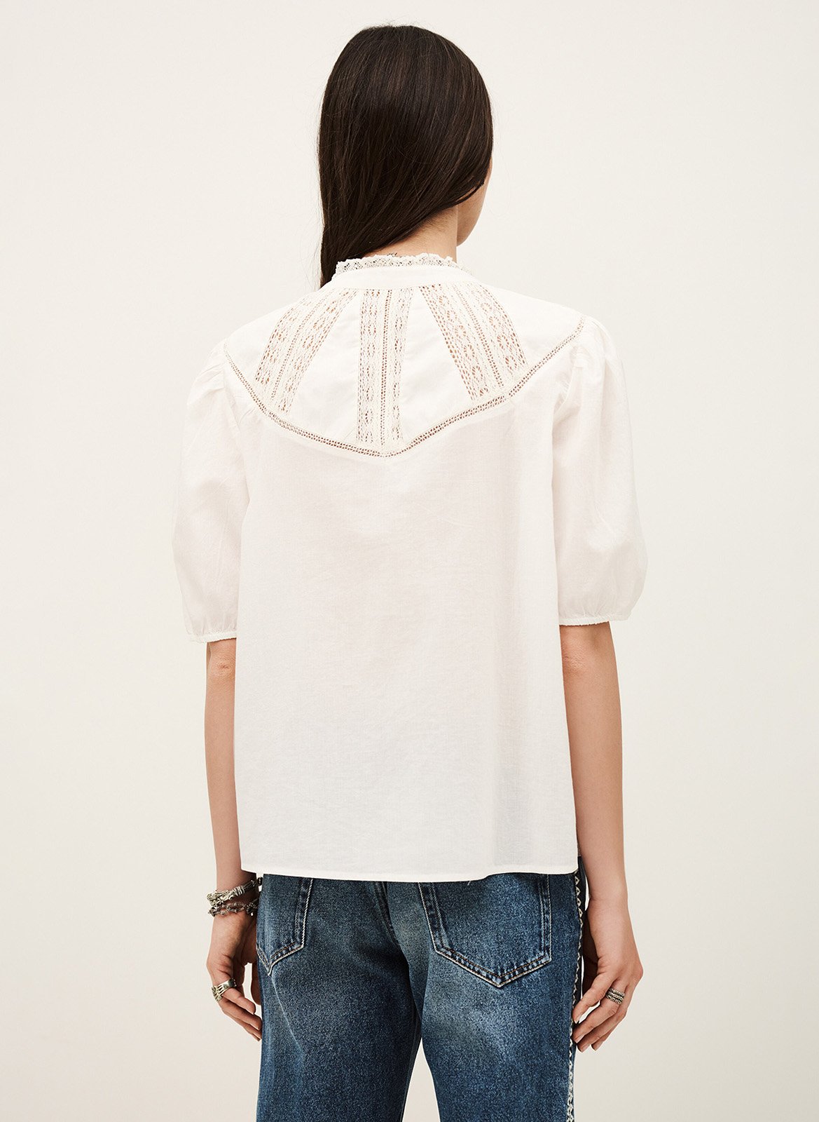 Chemise oversize en coton nella BA&SH Beige