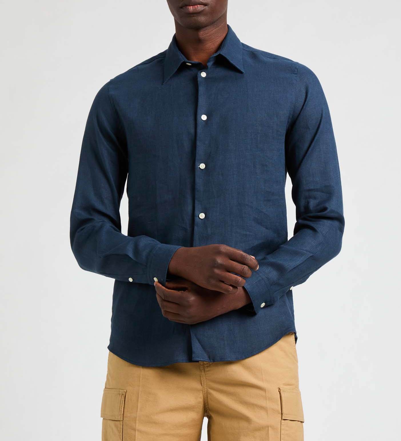 Linen Flin Shirt AU PRINTEMPS PARIS Blue