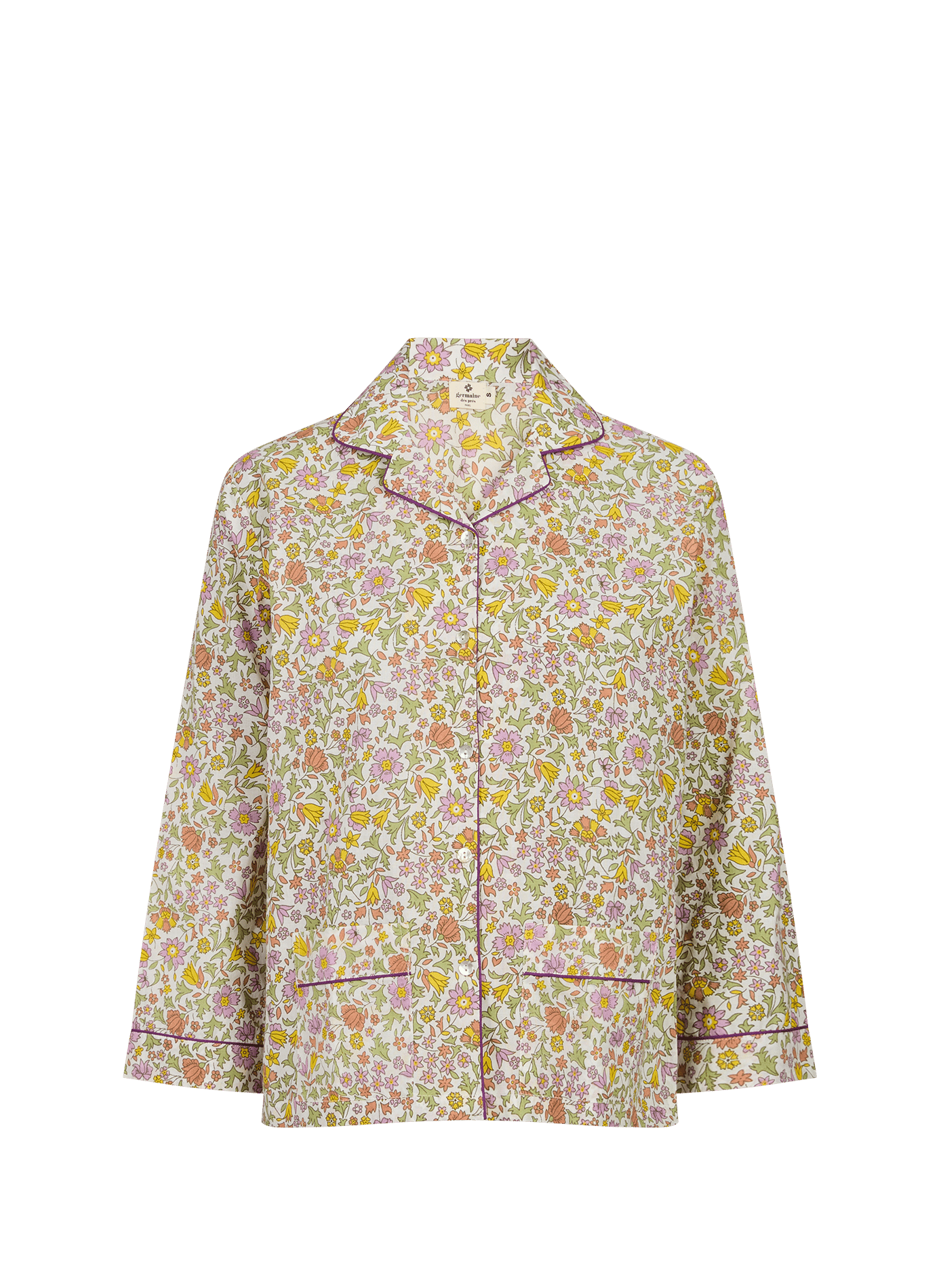 Set of long pajamas in cotton and silk GERMAINE DES PRÉS Multicolour