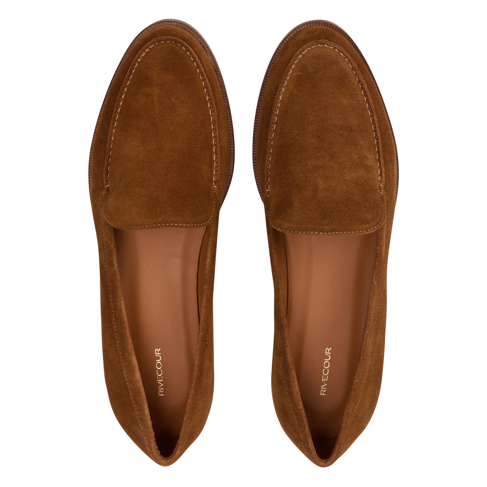 Mocassins en cuir velours n°154 RIVECOUR Marron
