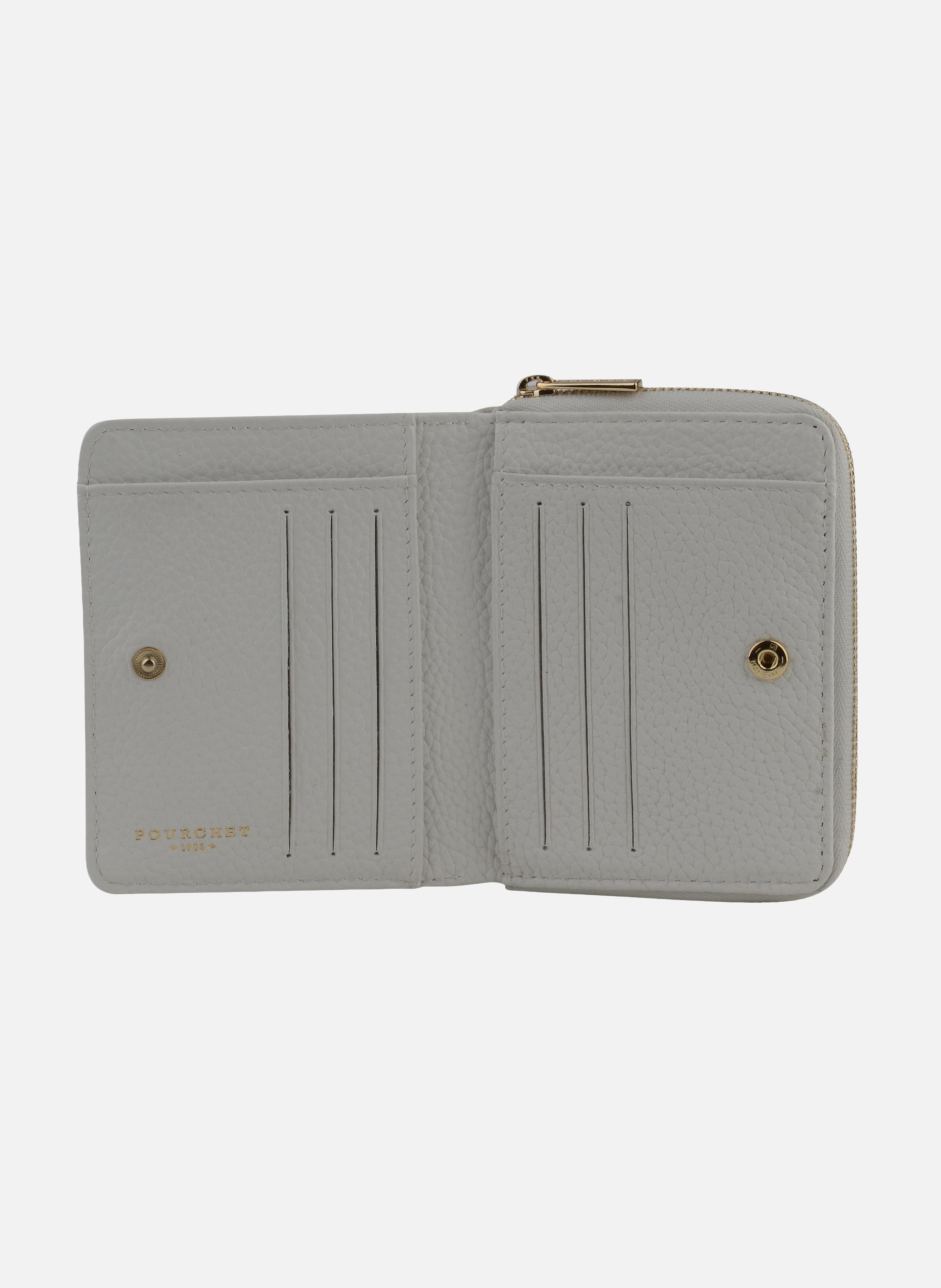 Club | portefeuille mm en cuir de vachette | Blanc POURCHET Femme
