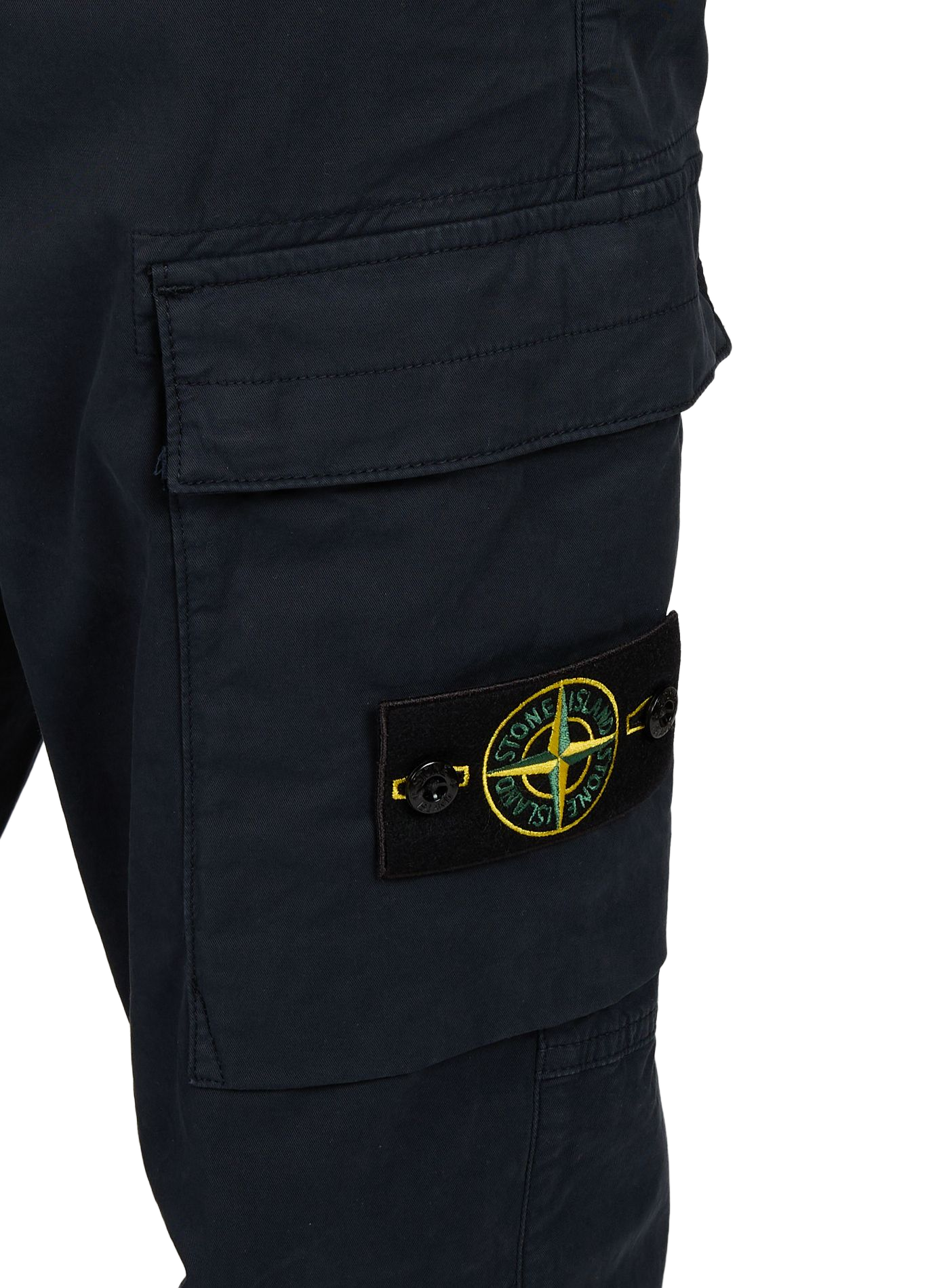 Tapered cargo pants in blended cotton STONE ISLAND Blue