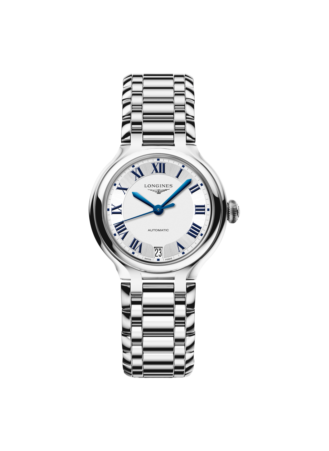 Montre automatique Longines PrimaLuna en acier inoxydable LONGINES Blanc