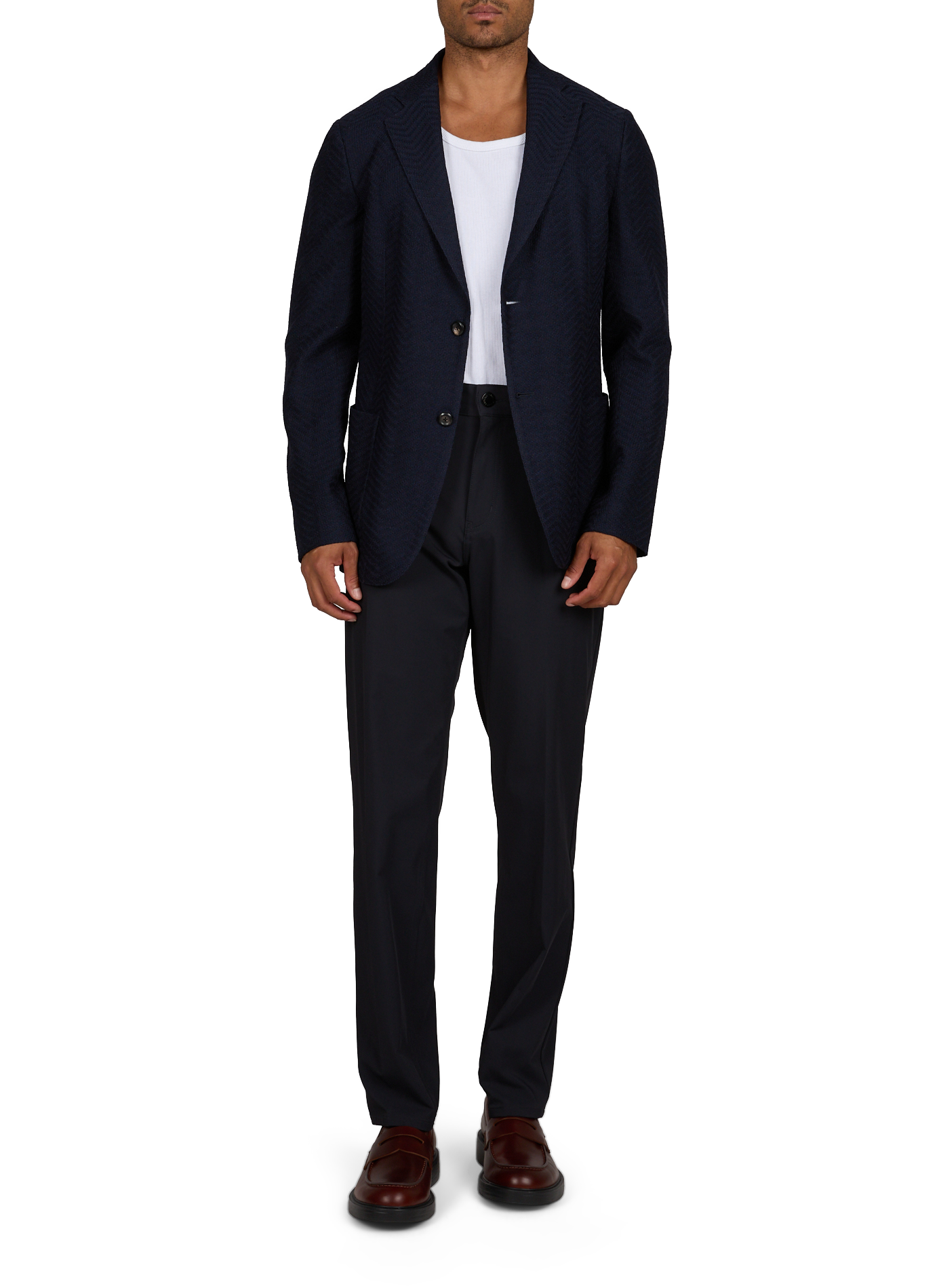 Chino-Hose einfarbig EMPORIO ARMANI Blau