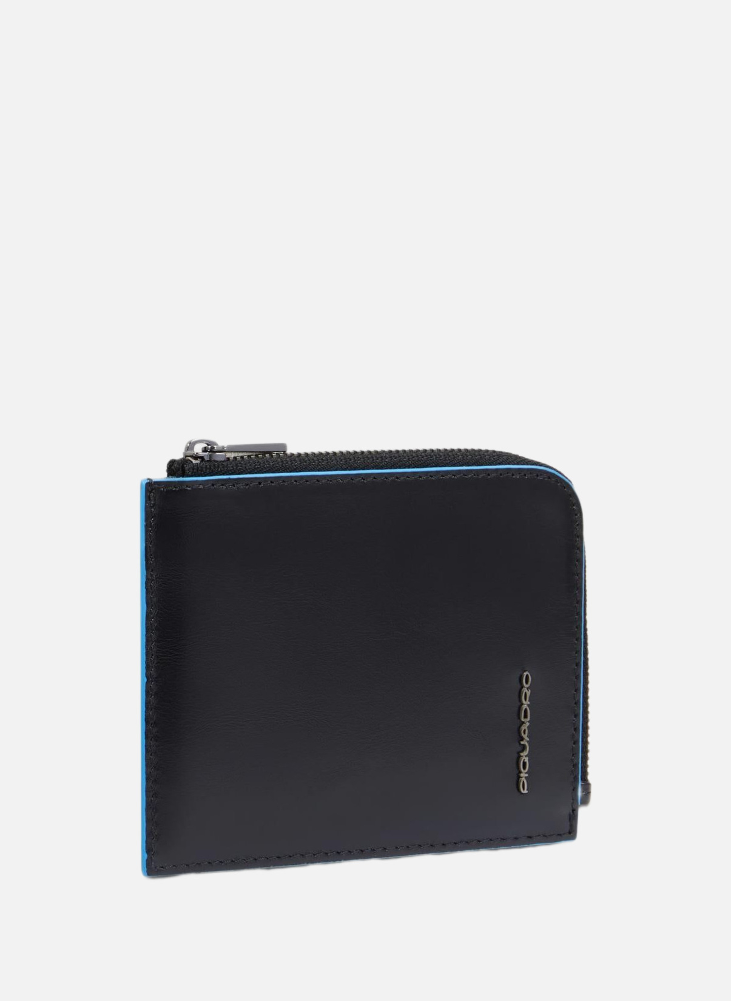 Portefeuille porte-cartes de crédit homme zippé PIQUADRO Noir