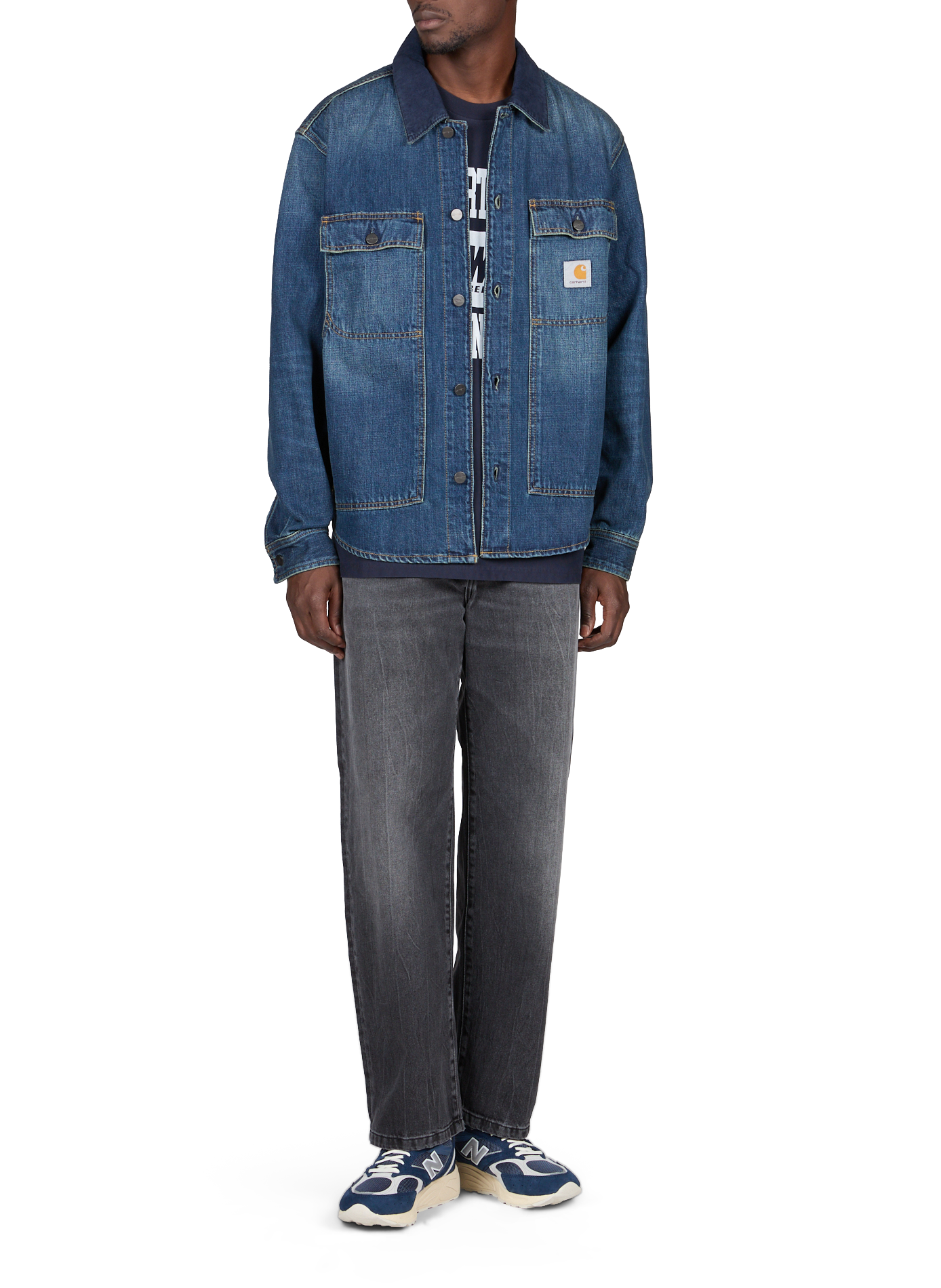 Jean large à cinq poches en coton CARHARTT WIP Noir