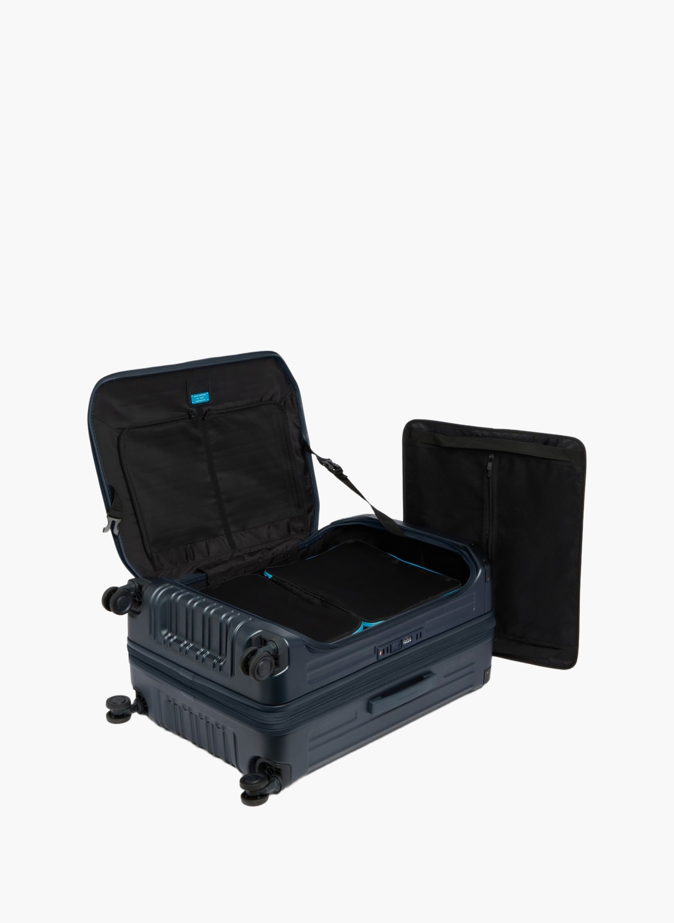 Valise taille moyenne à 4 roues expansible PIQUADRO Bleu