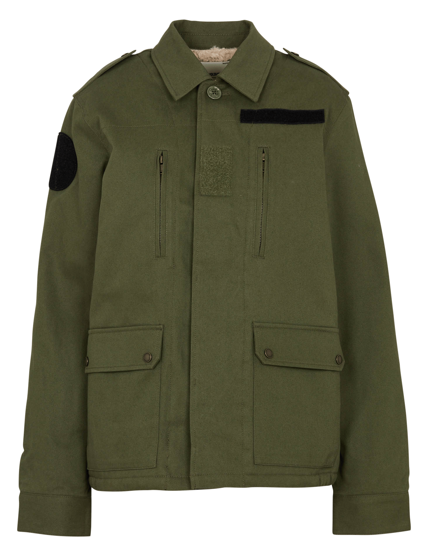 Blouson droit col classique en coton kido ZADIG&VOLTAIRE Groen