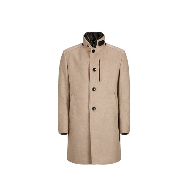 Manteau col montant en laine mélangée Manteau col montant en laine mélangée