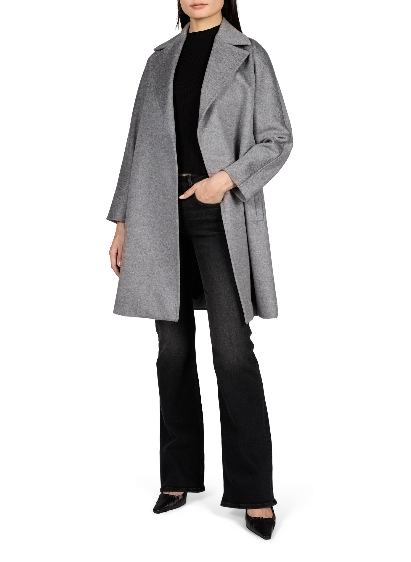 Rechte wollen jas MAX MARA STUDIO Grijs