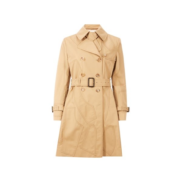 Trench mi-long en coton mélangé