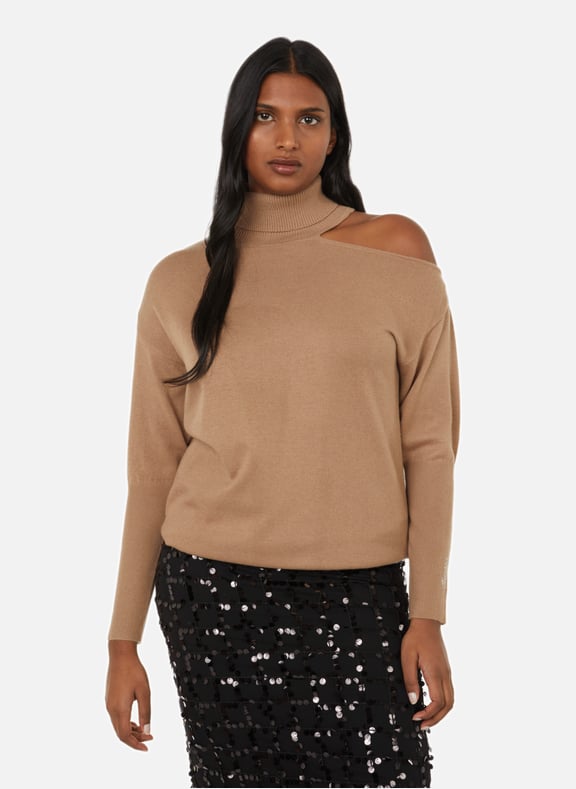 Pull col roulé guess discount femme