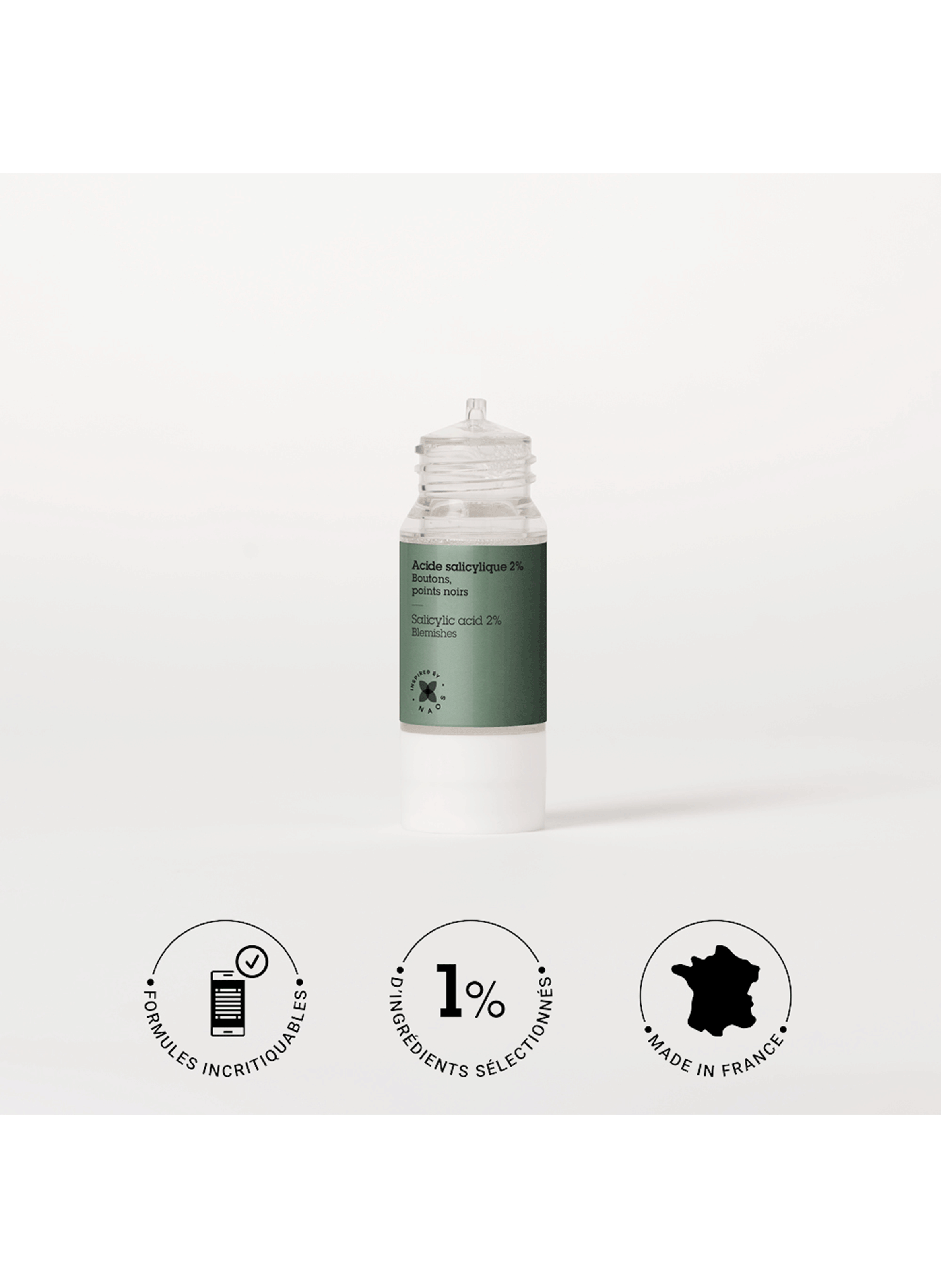 Actif pur acide salicylique 2% ETAT PUR No color