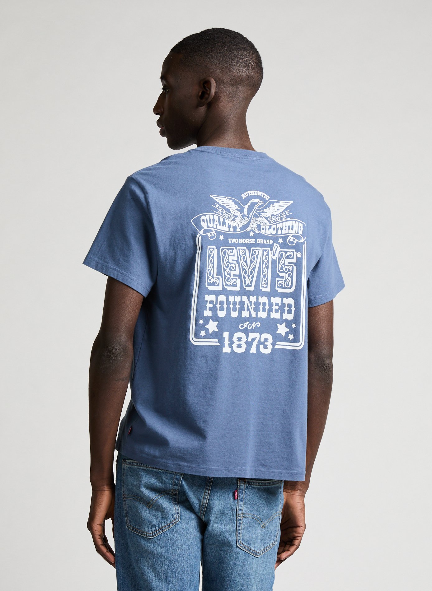 Two Horse Brand patterned T-shirt LEVI'S Blue