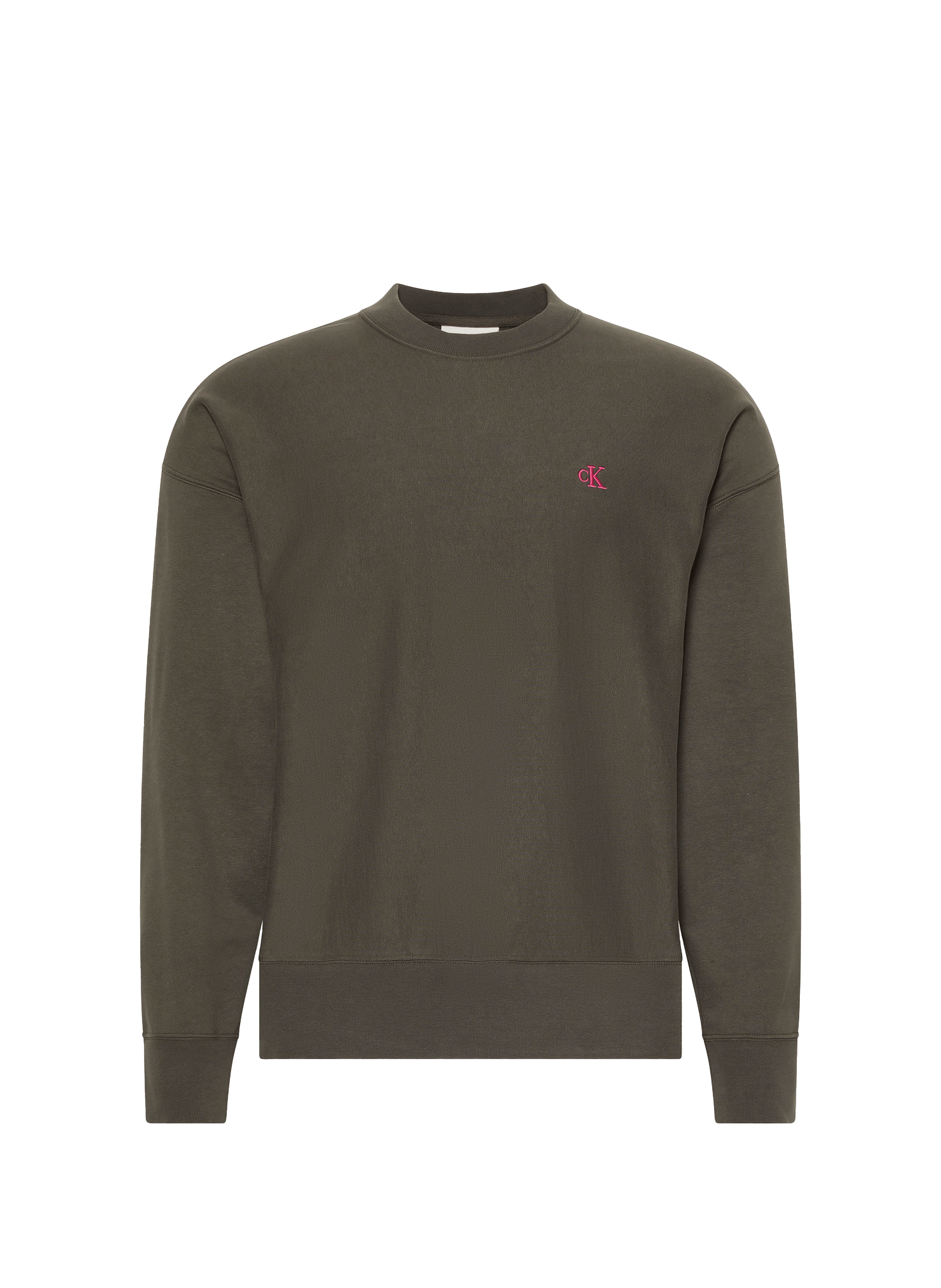 Sweatshirt oversize en tissu éponge de coton CALVIN KLEIN Kaki