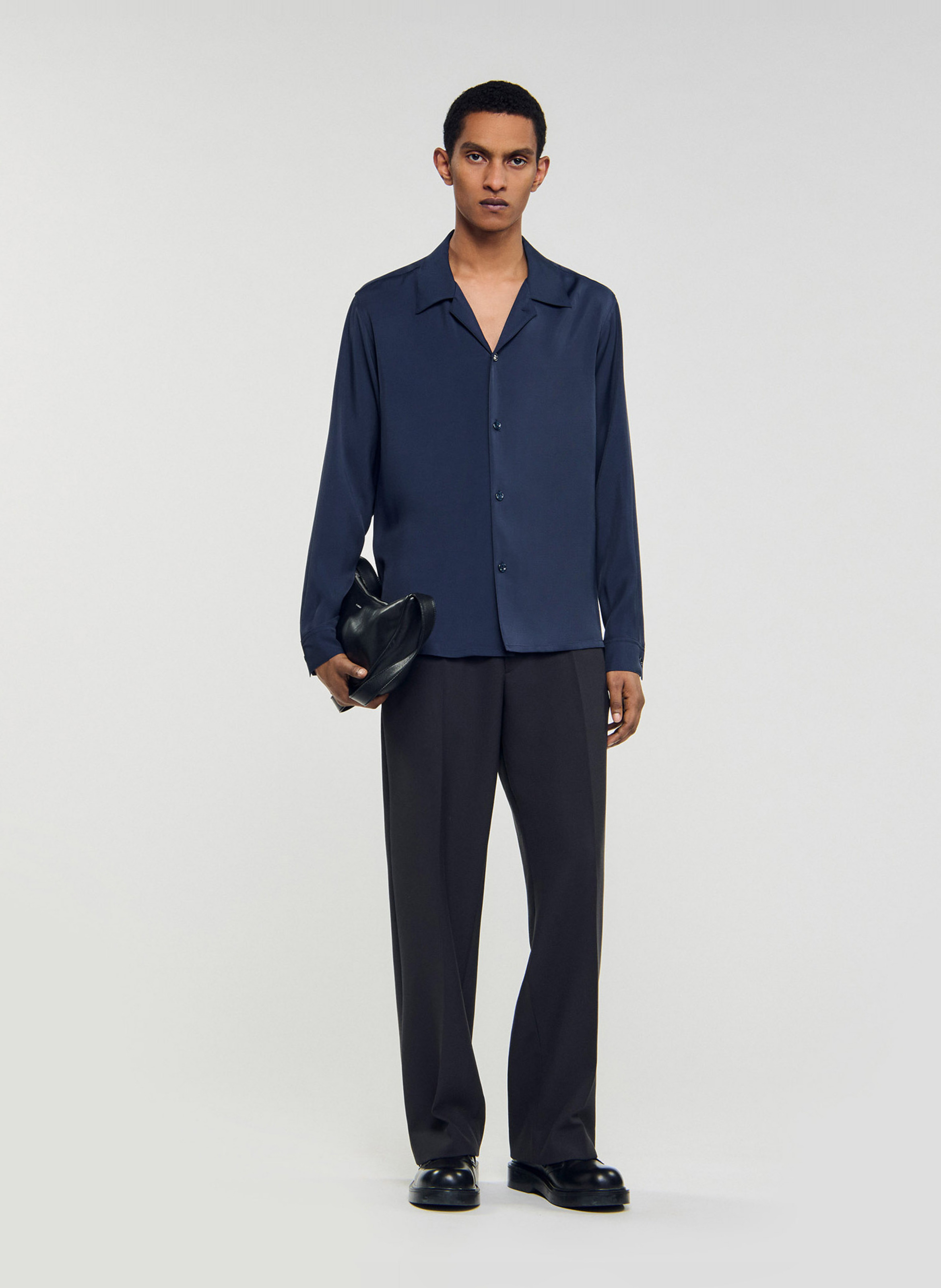 Chemise fluide regular-fit SANDRO Bleu