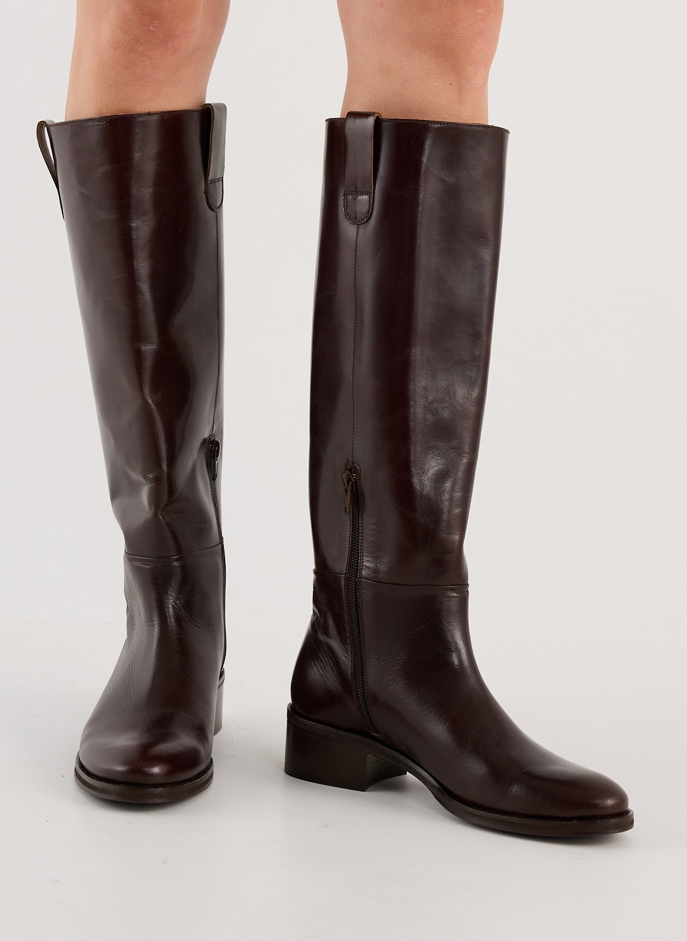 Bottes cavalières Barbara en cuir SAISON 1865 Marron